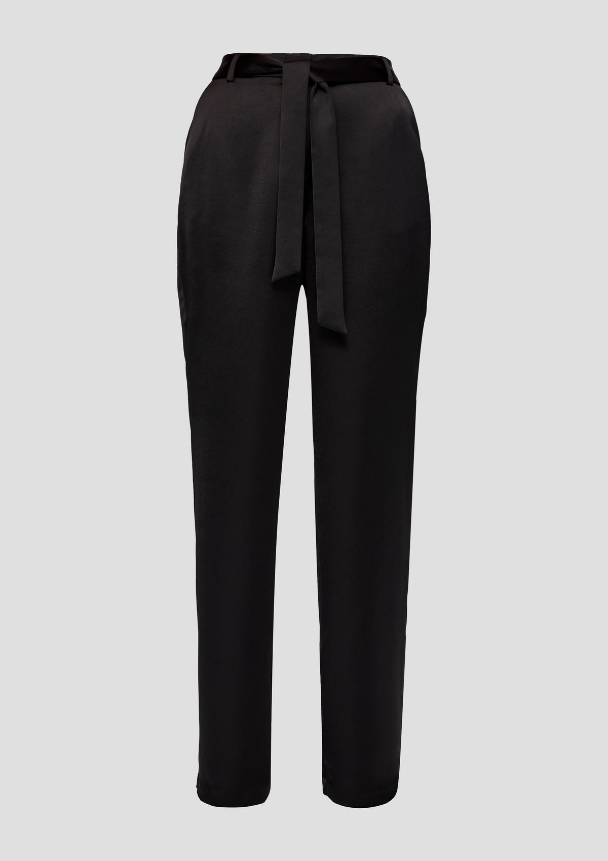 s.Oliver Regular fit: Flowing satin trousers
