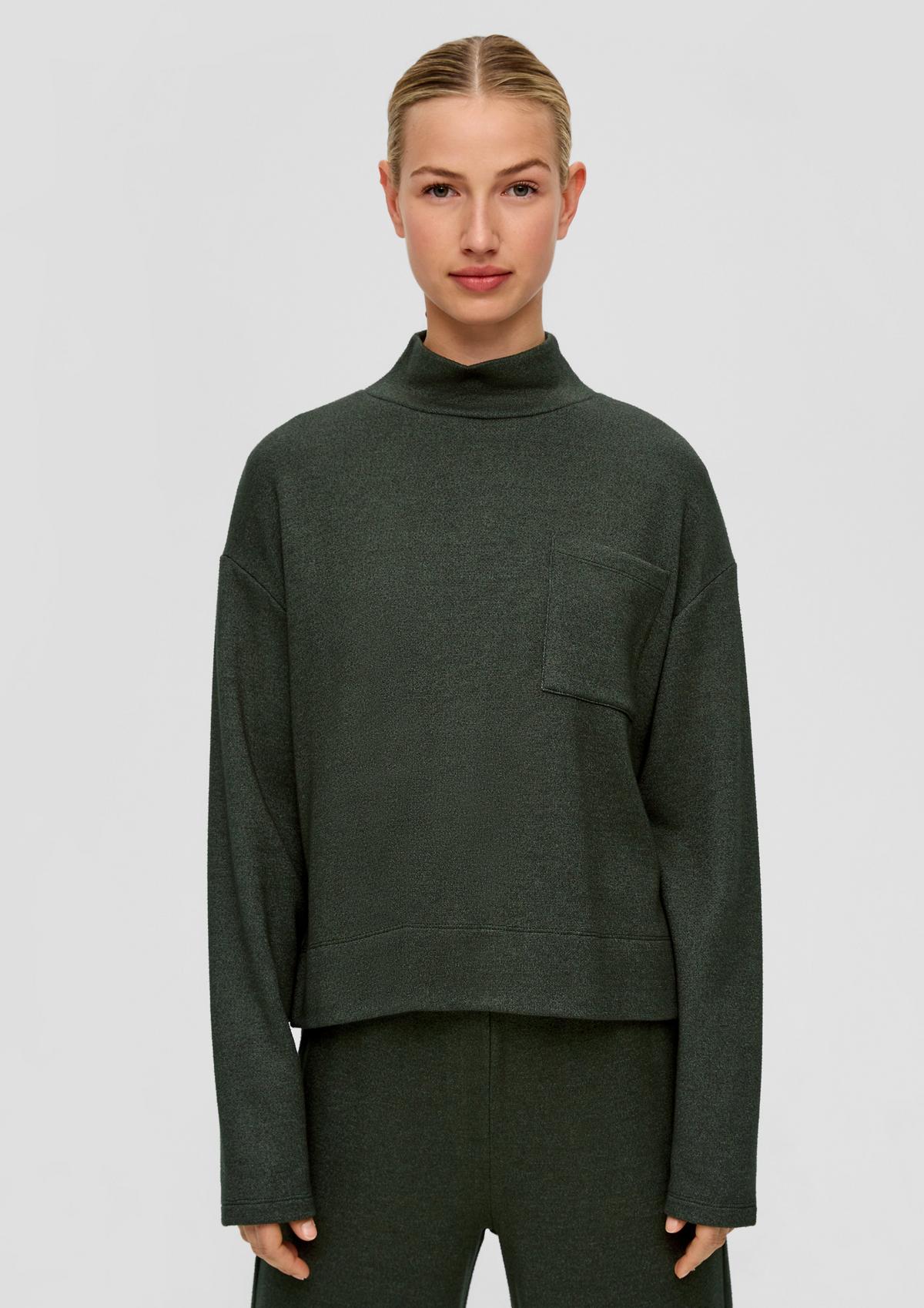 Sweatshirt aus Viskosemix - olivgrün