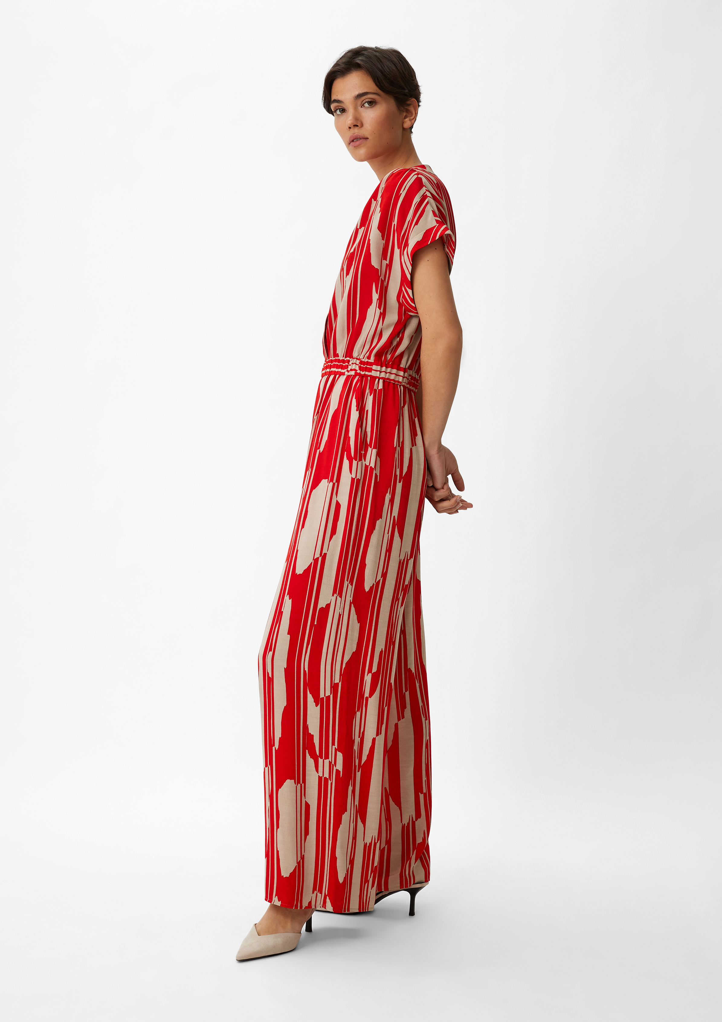 Viscose jumpsuit cranberry Comma