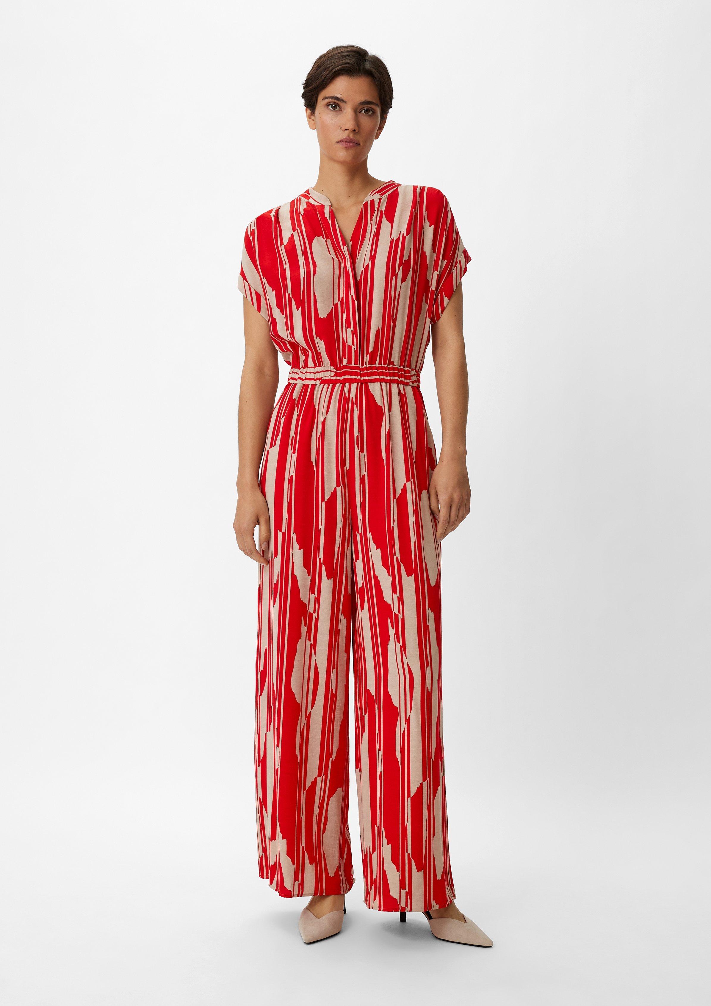 Viscose jumpsuit cranberry Comma