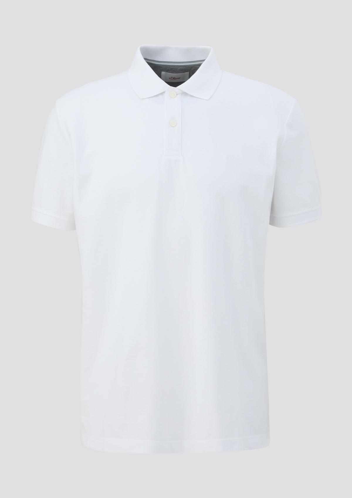 Cotton polo shirt - white