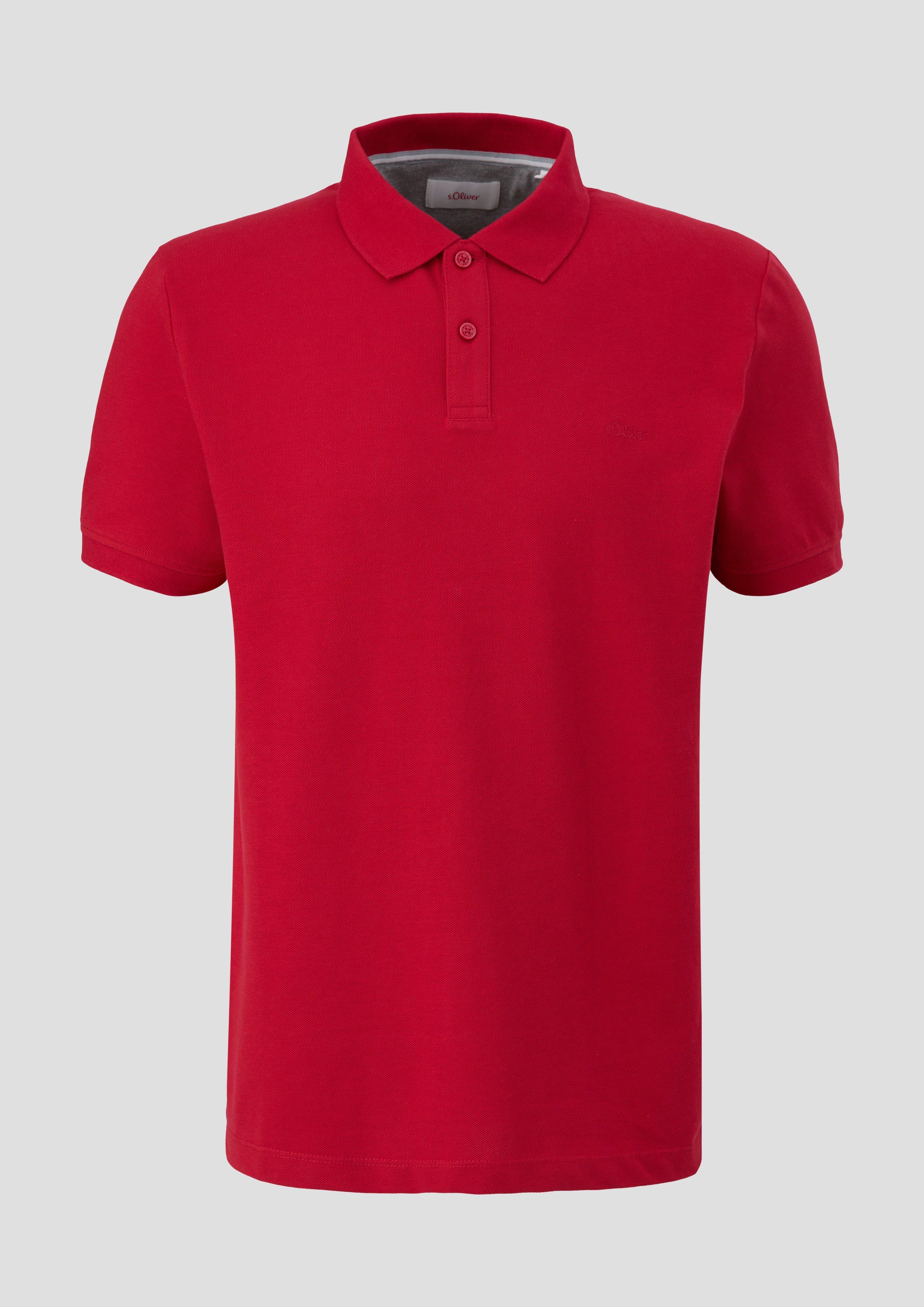 s.Oliver - Poloshirt aus Baumwollpiqué, Herren, rot