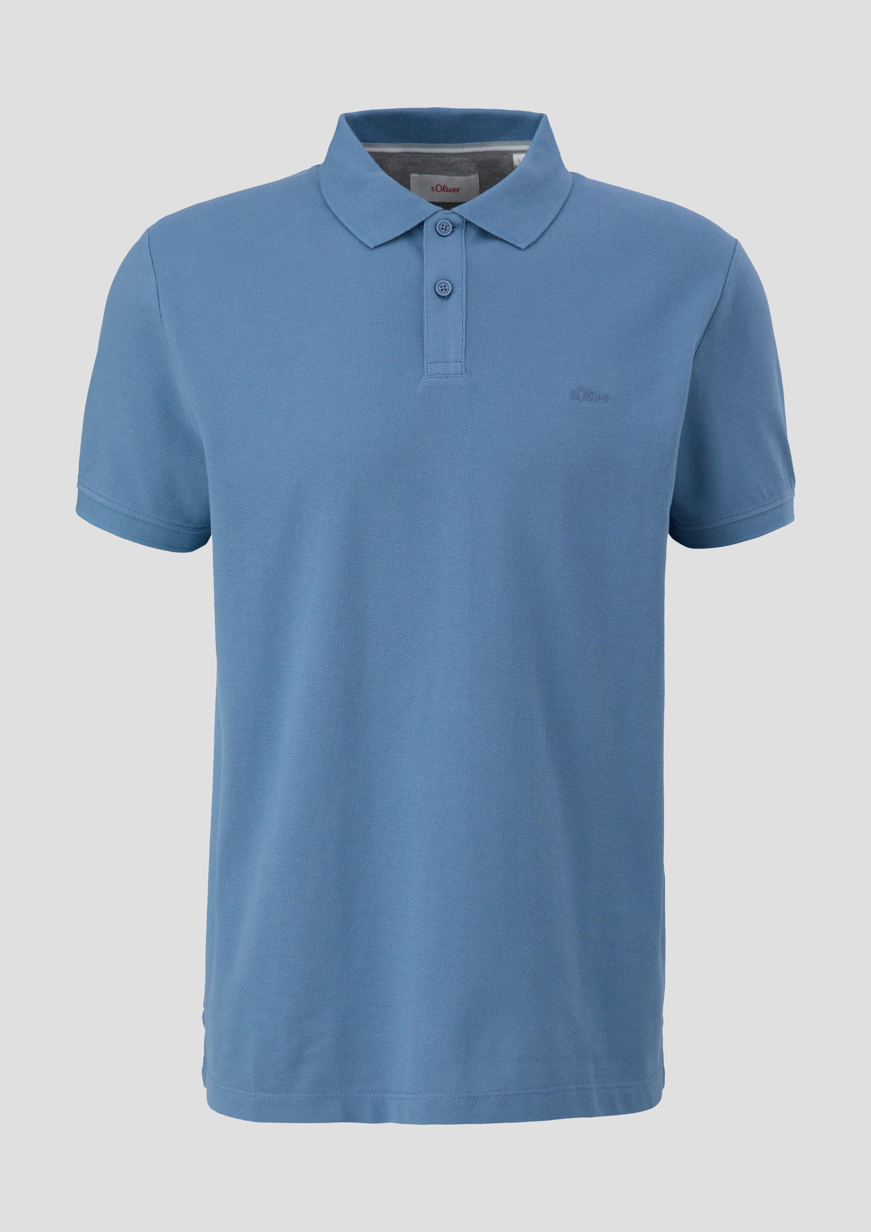 s.Oliver - Poloshirt aus Baumwollpiqué, Herren, blau