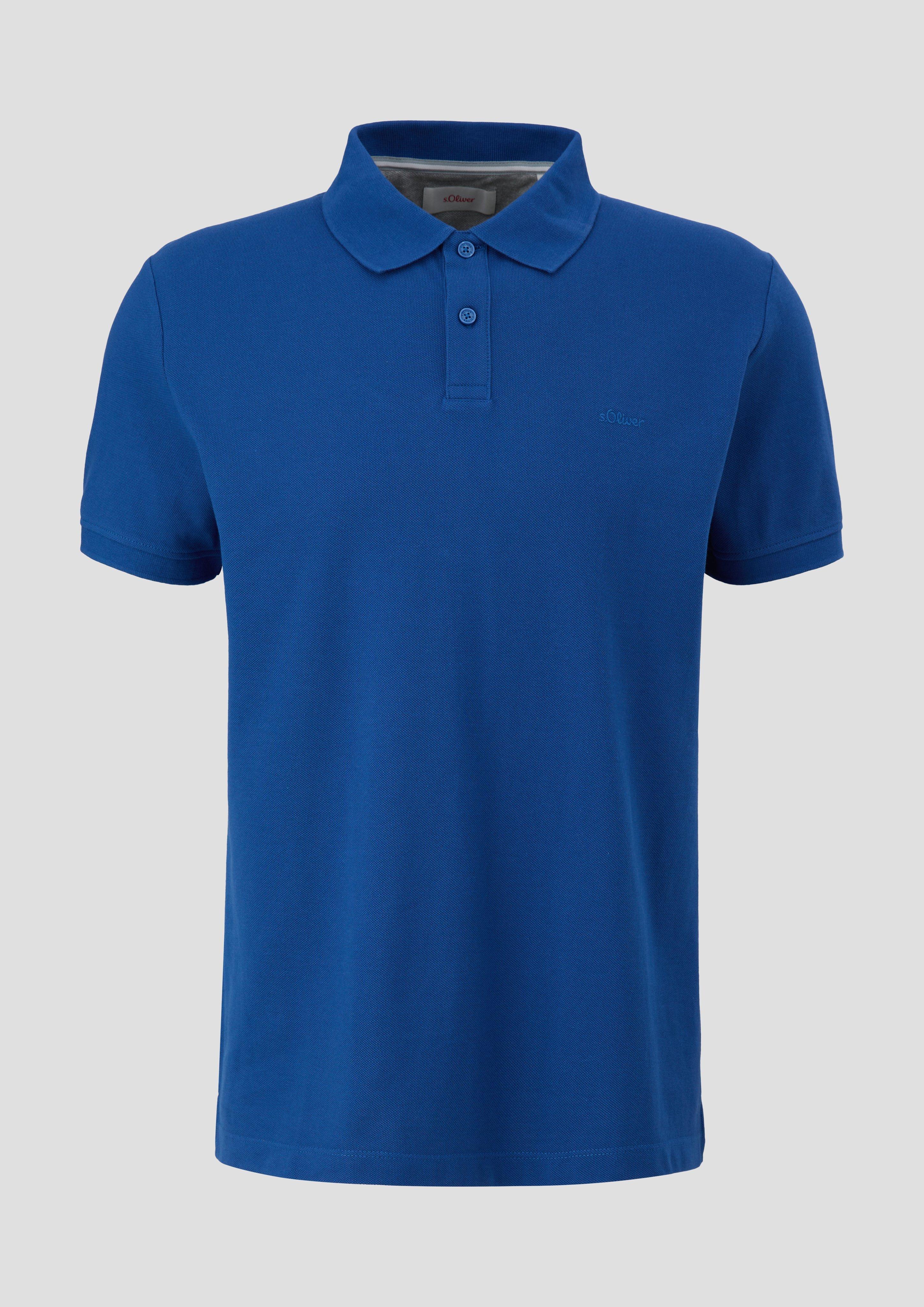 s.Oliver - Poloshirt aus Baumwollpiqué, Herren, blau