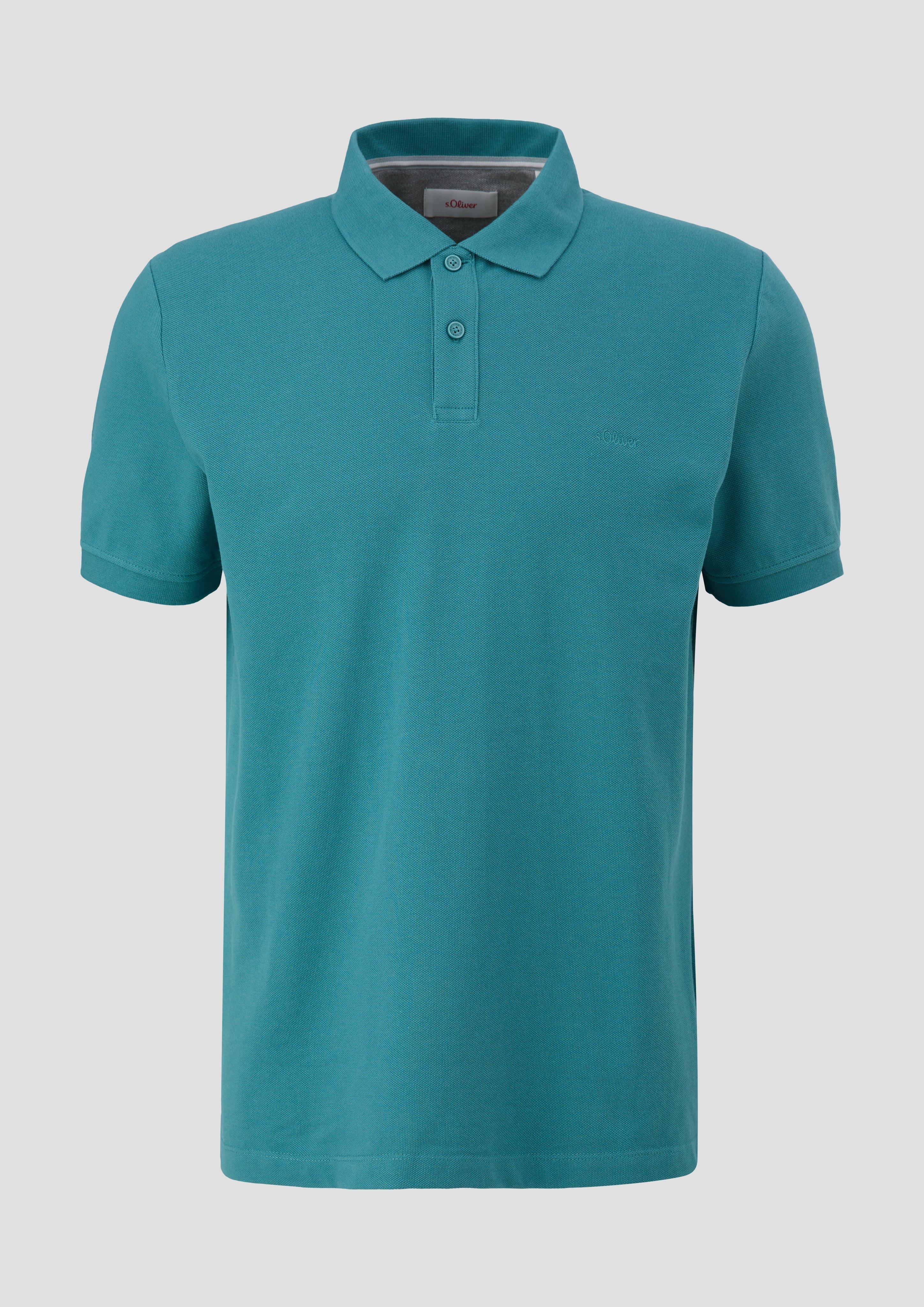 s.Oliver - Poloshirt aus Baumwollpiqué, Herren, Blau