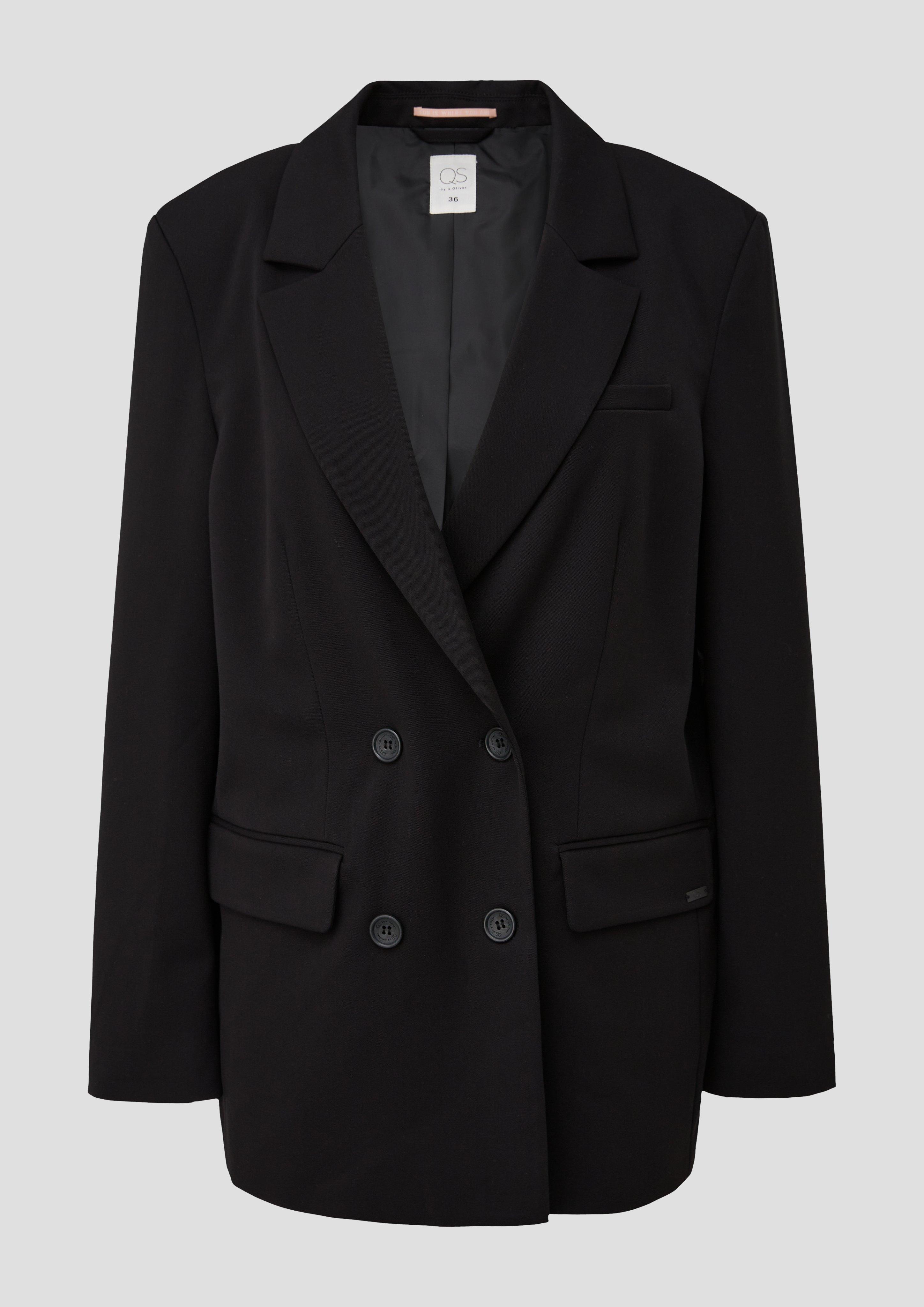 QS - Blazer im Oversized-Design, Damen, schwarz