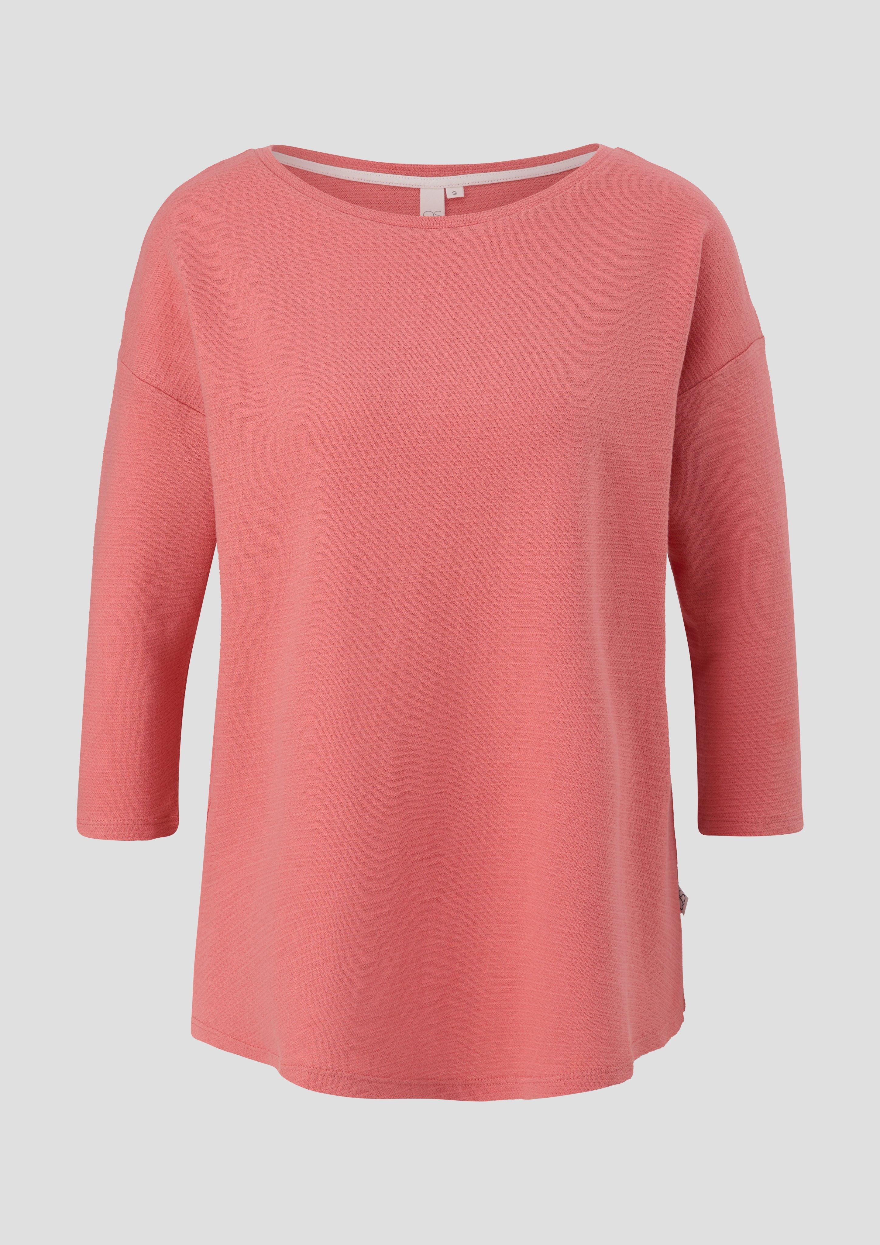 QS - Shirt mit 3/4-Ärmeln, Damen, Orange