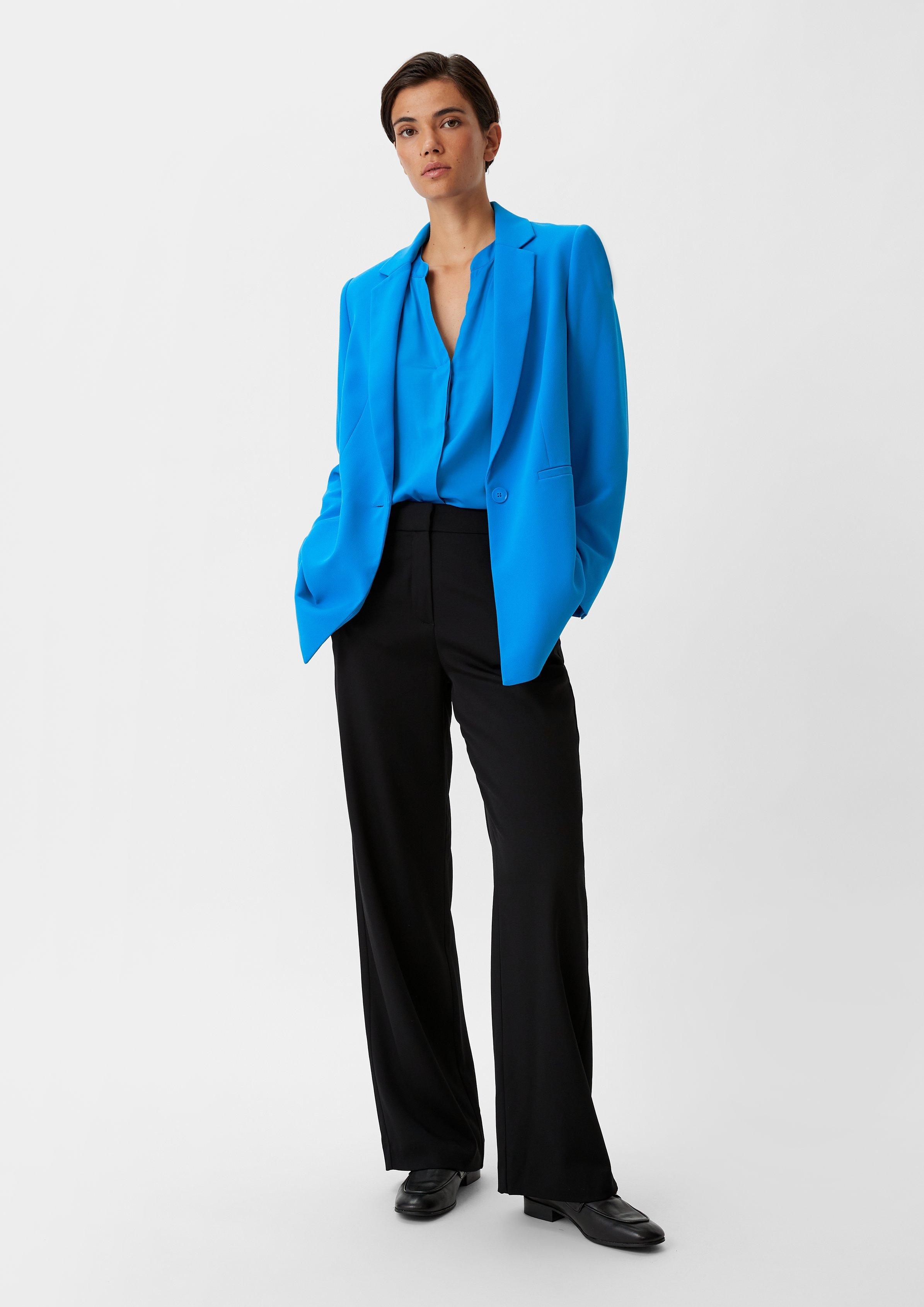Satinbluse aus Viskosemix - royalblau | Comma