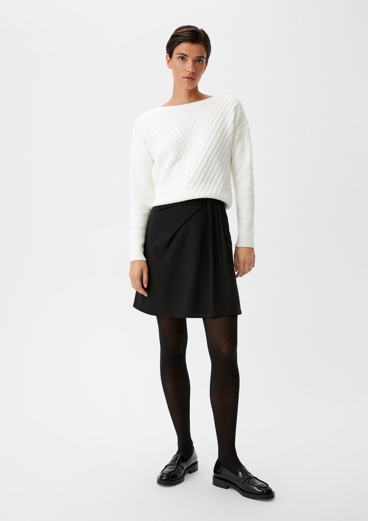 Short linen skirt - beige | Comma