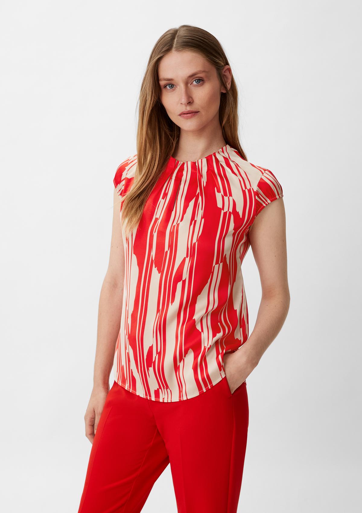 comma Satin blouse with an all-over pattern