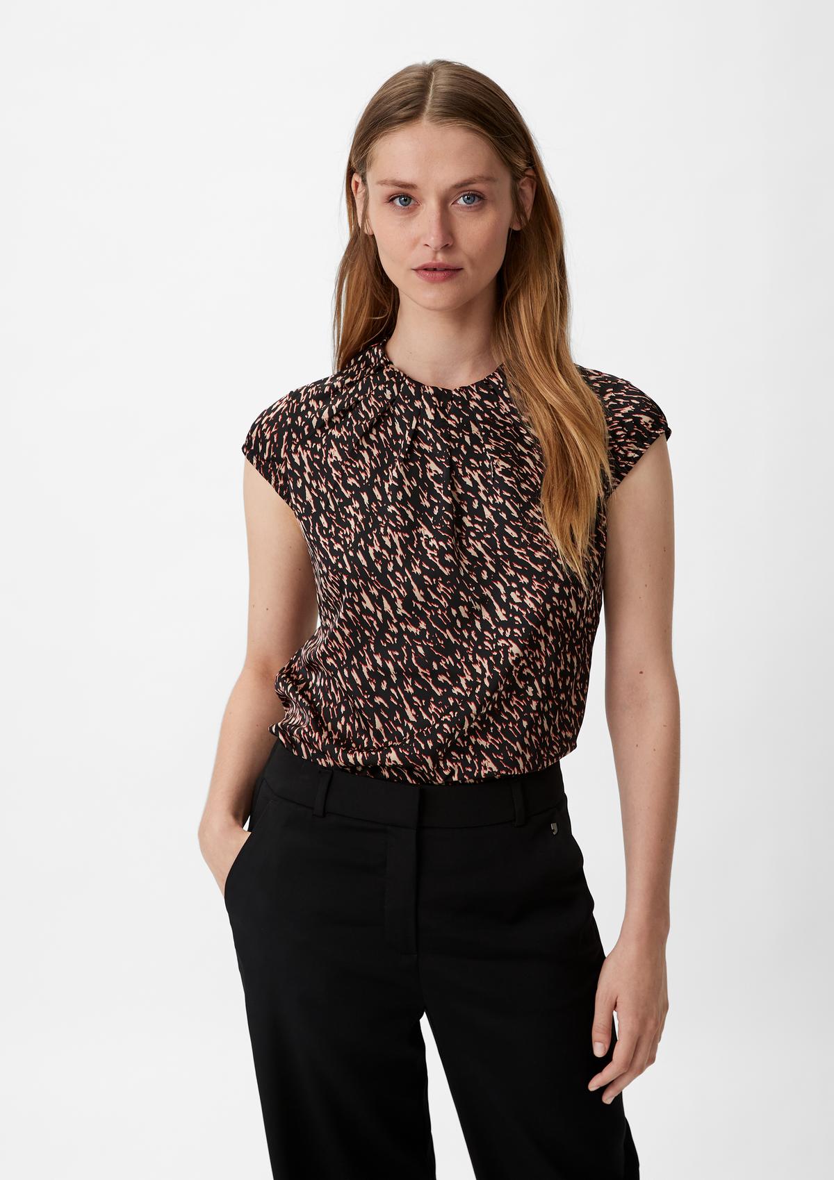 comma Satin blouse with an all-over pattern