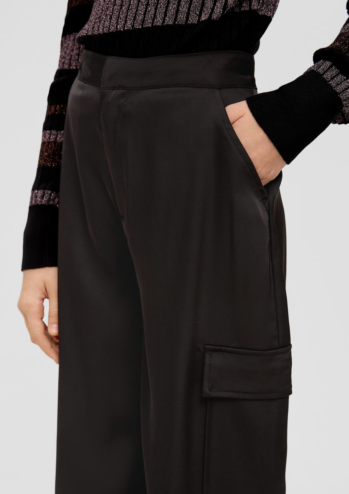 s.Oliver Loose fit: satin parachute trousers