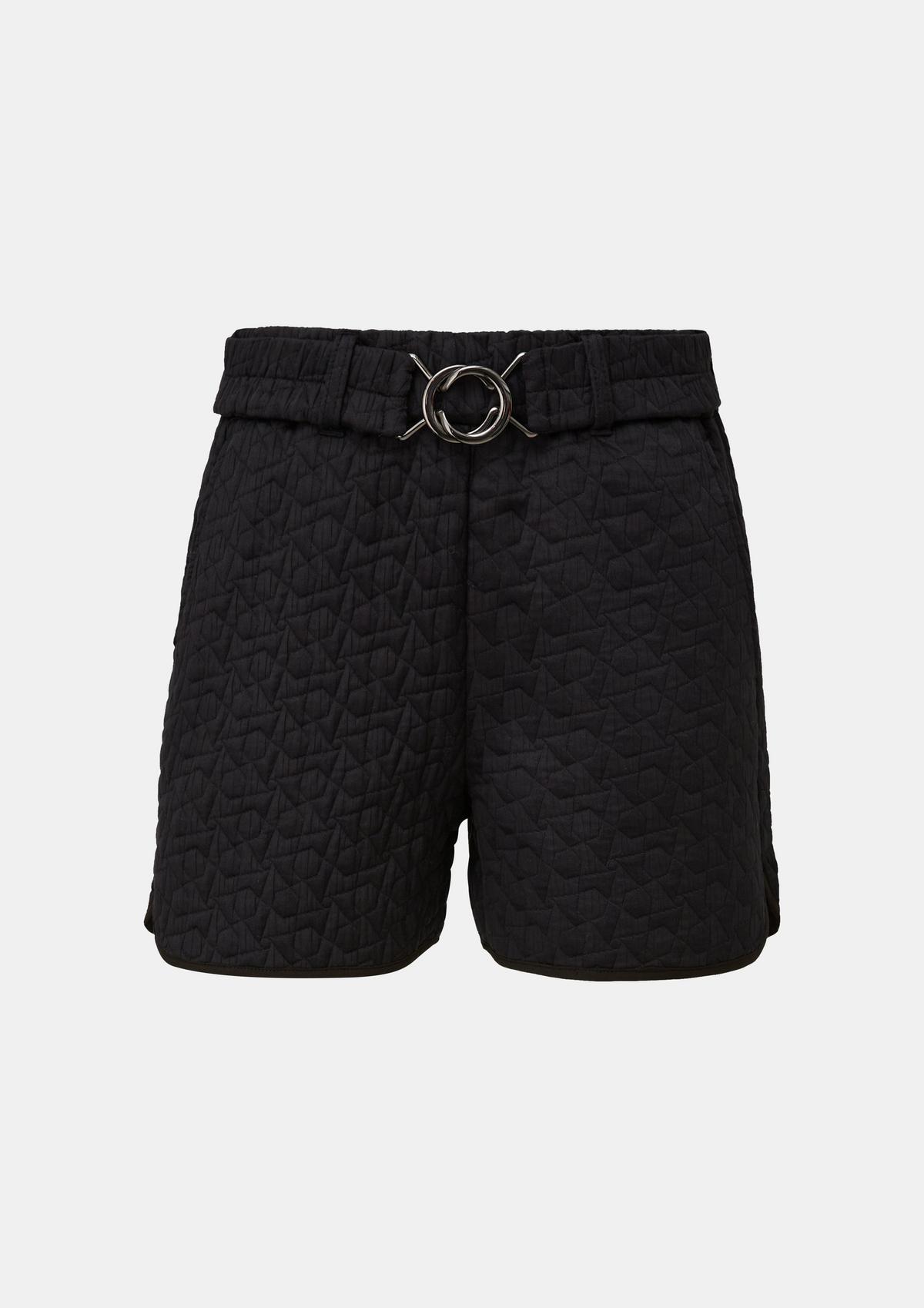 comma Relaxed fit: woven shorts with a dobby texture