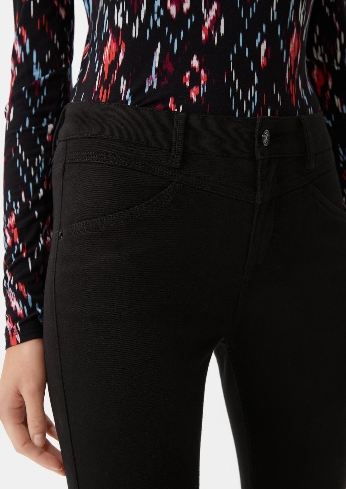 Pantalon skinny en coton stretch prune effet froissé à taille élastiquée  réglable par crochet et œillet NAME IT - CCV Mode