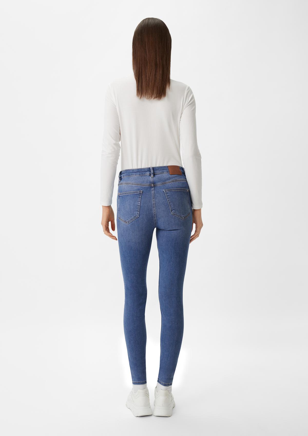 comma Super skinny: Jeans mit Sattelbund