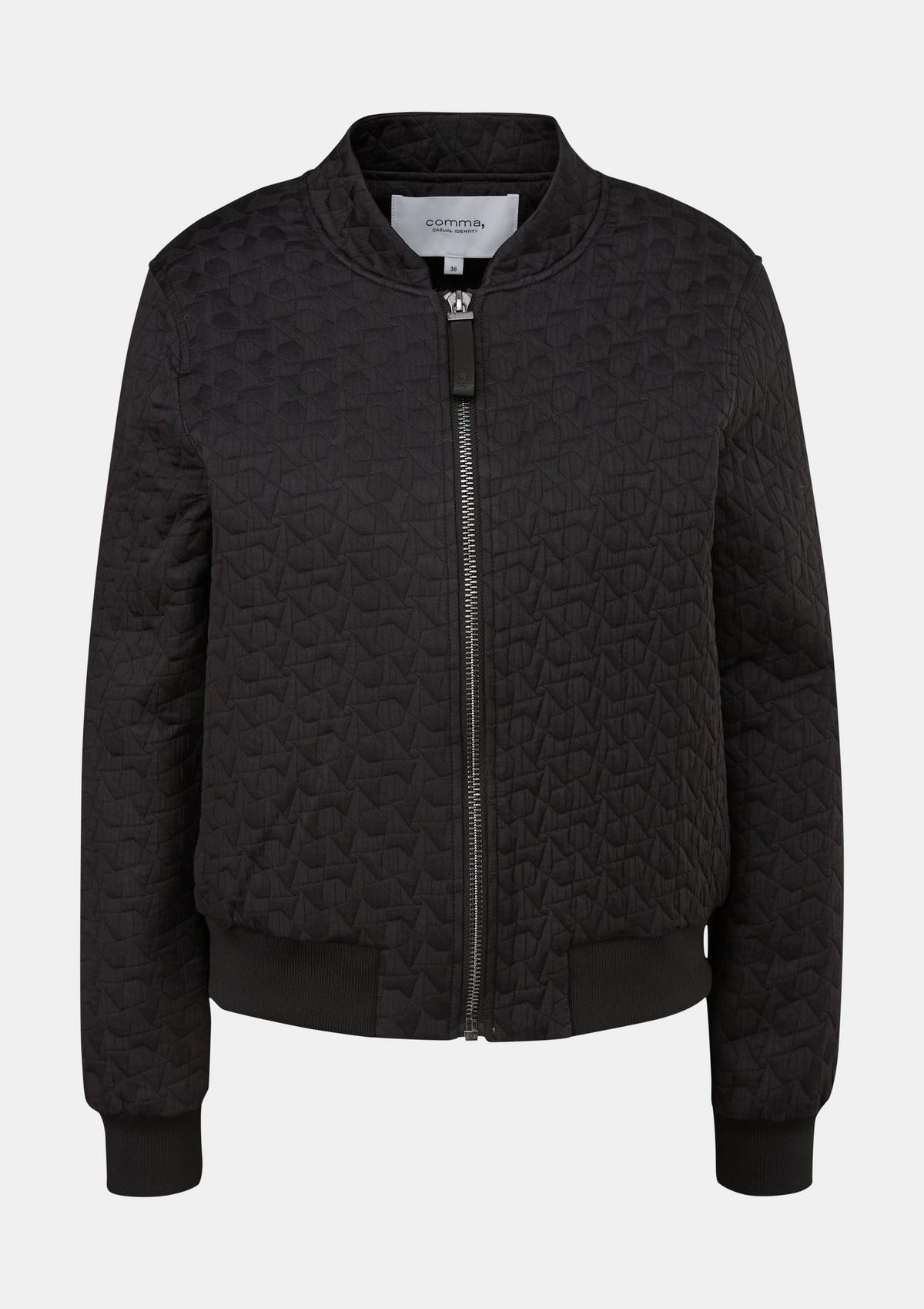 comma Bomber jacket with a patterned texture