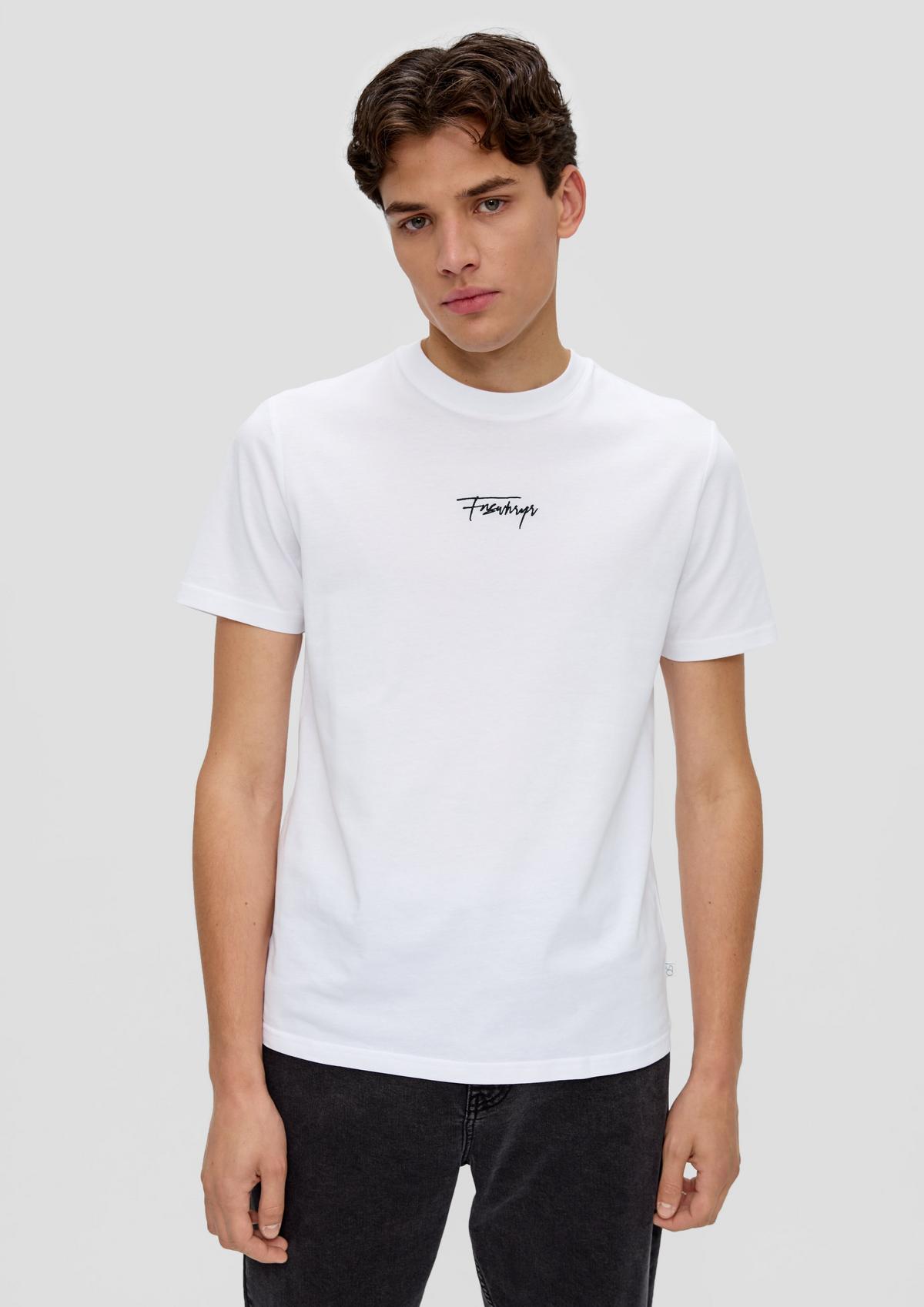T-shirt with a front print white 