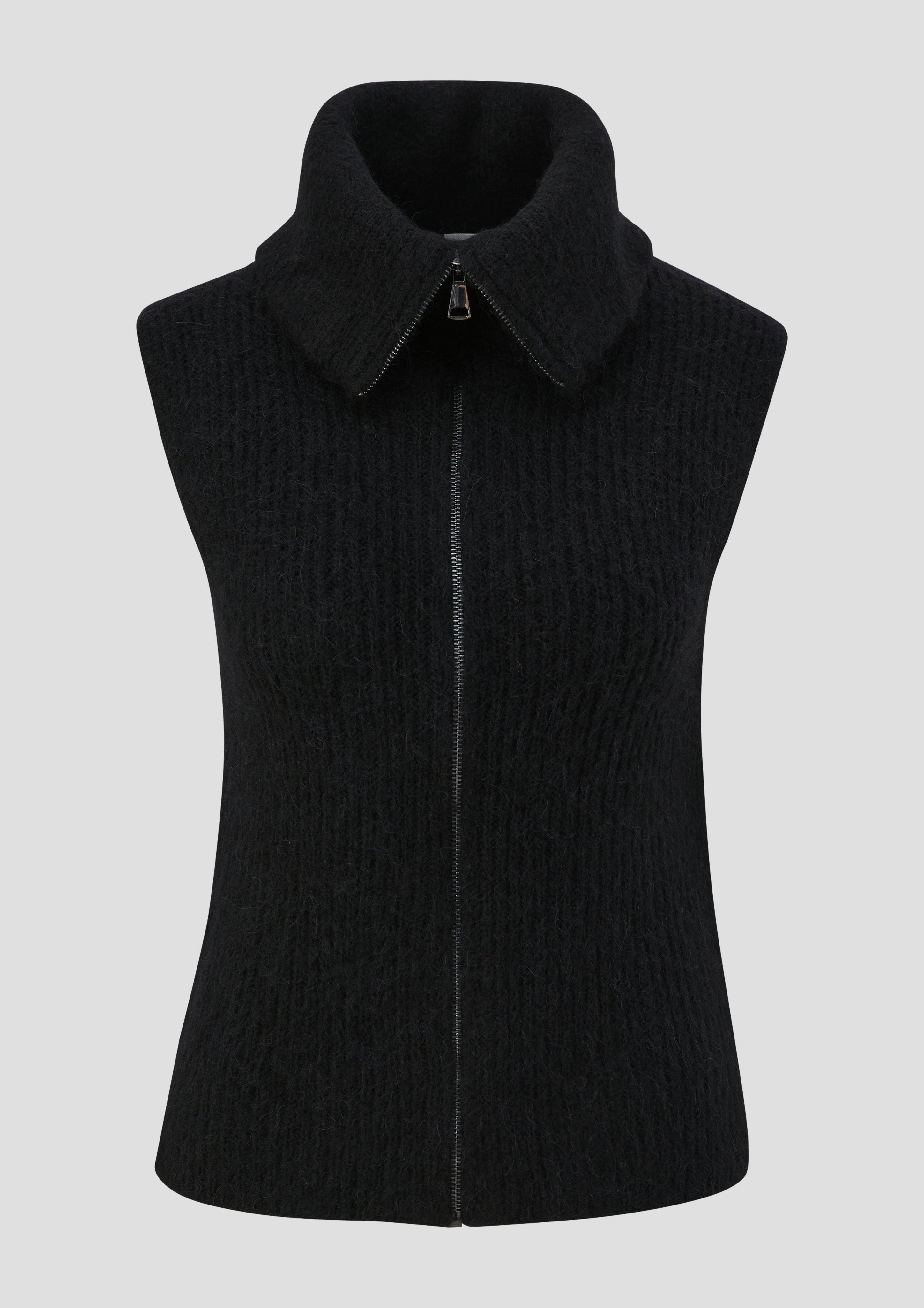 s.Oliver - Strickweste aus Fancy-Garn, Damen, schwarz