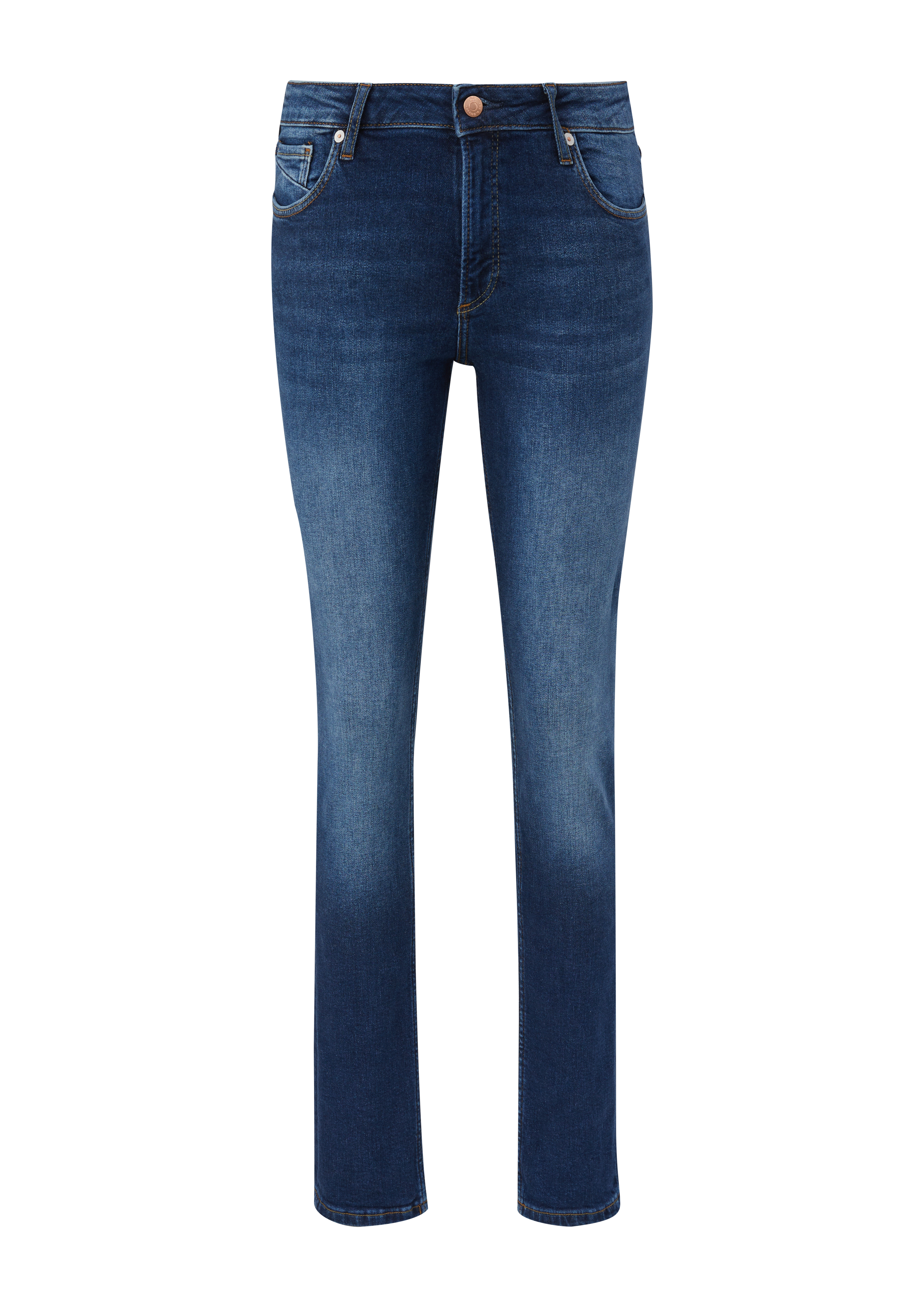 QS - Jeans Catie / Slim Fit / Mid Rise / Slim Leg, Damen, blau