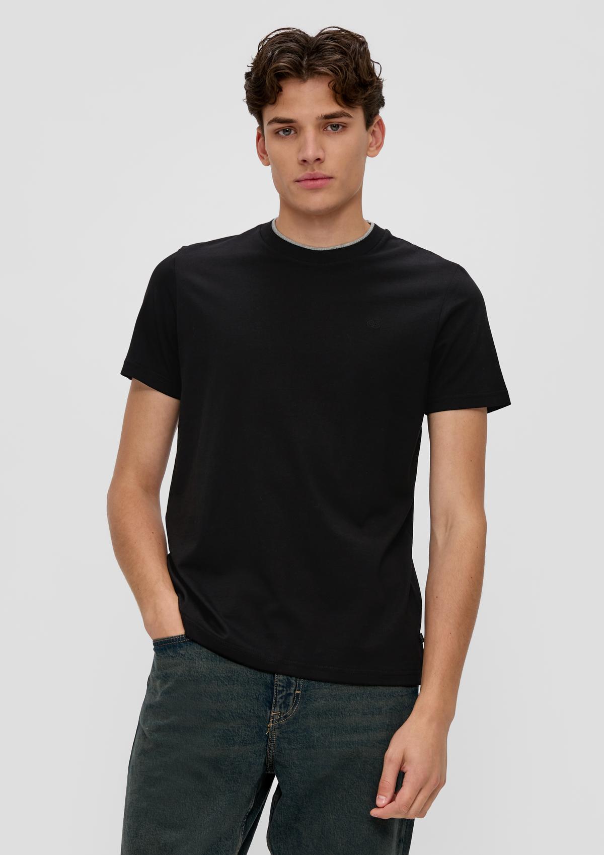 s.Oliver T-shirt with a layered crew neck