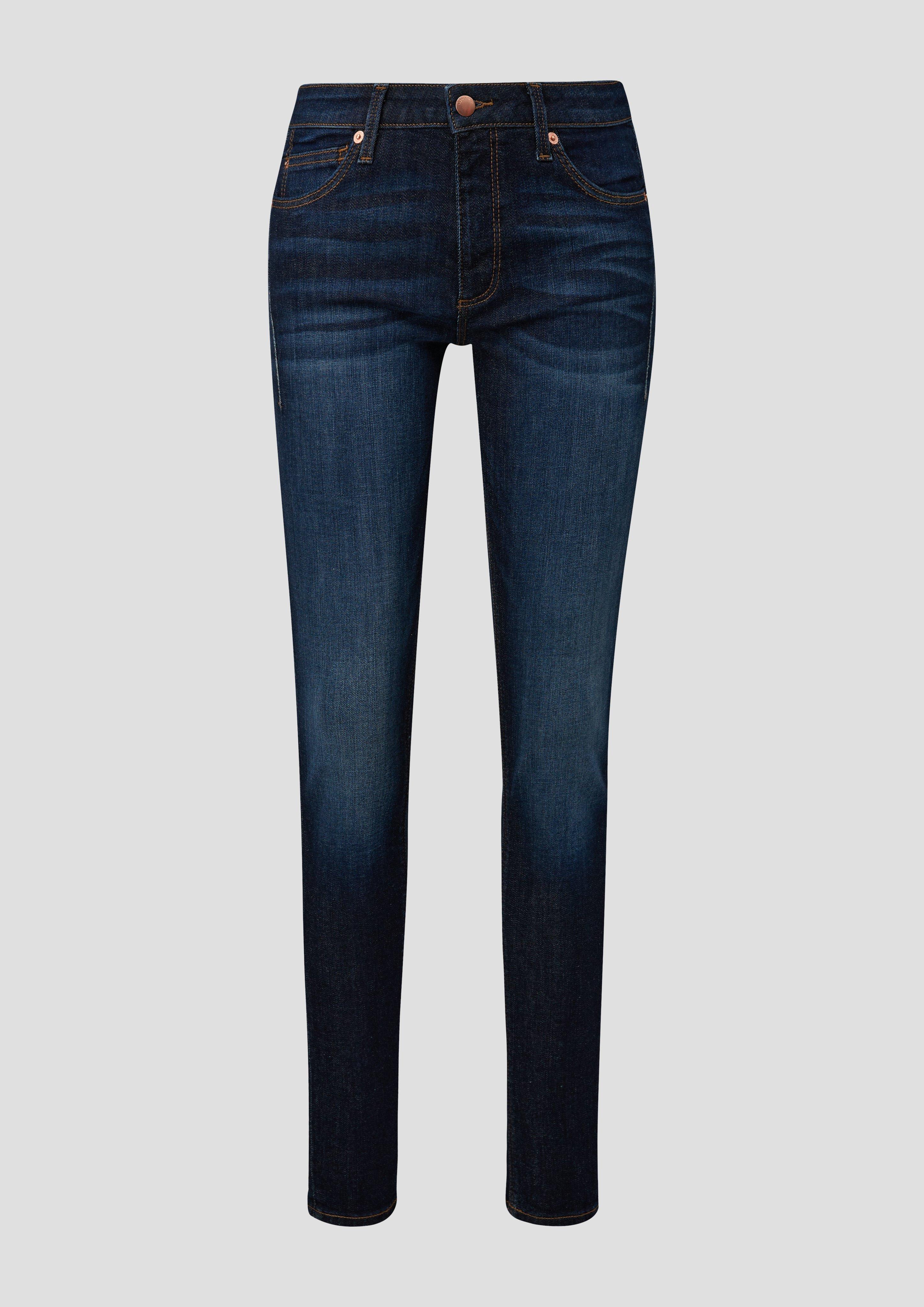 QS - Jeans Sadie / Skinny Fit / Mid Rise / Skinny Leg, Damen, blau