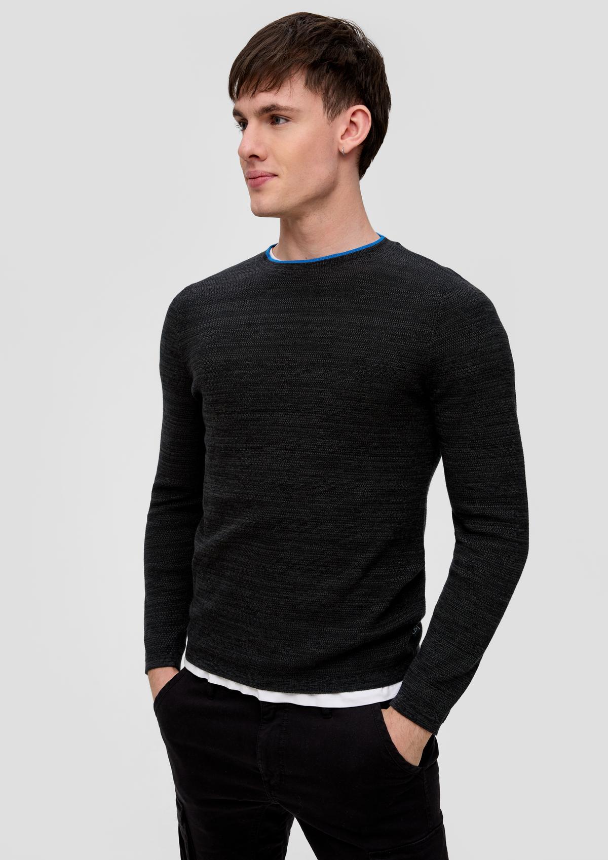s.Oliver Pletený pulovr z čisté bavlny