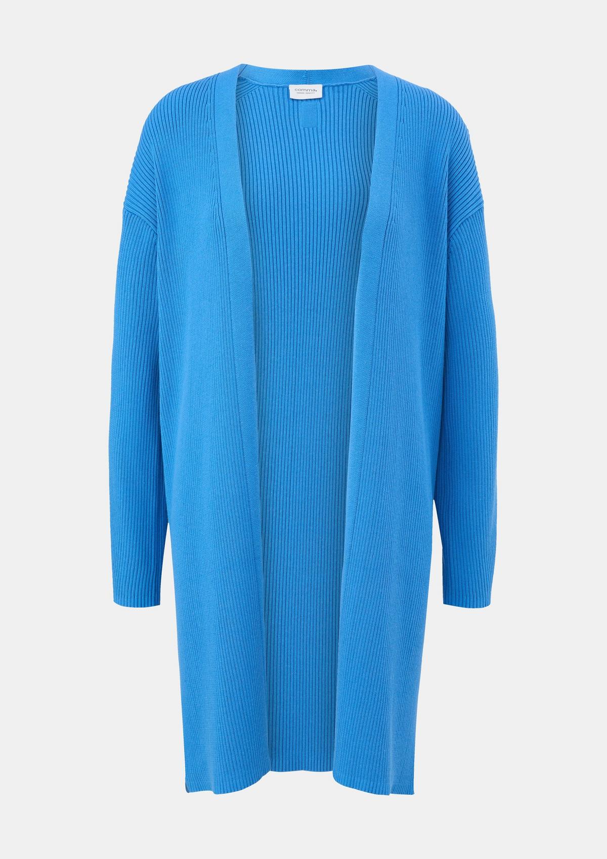 Rib knit cardigan - royal blue | Comma