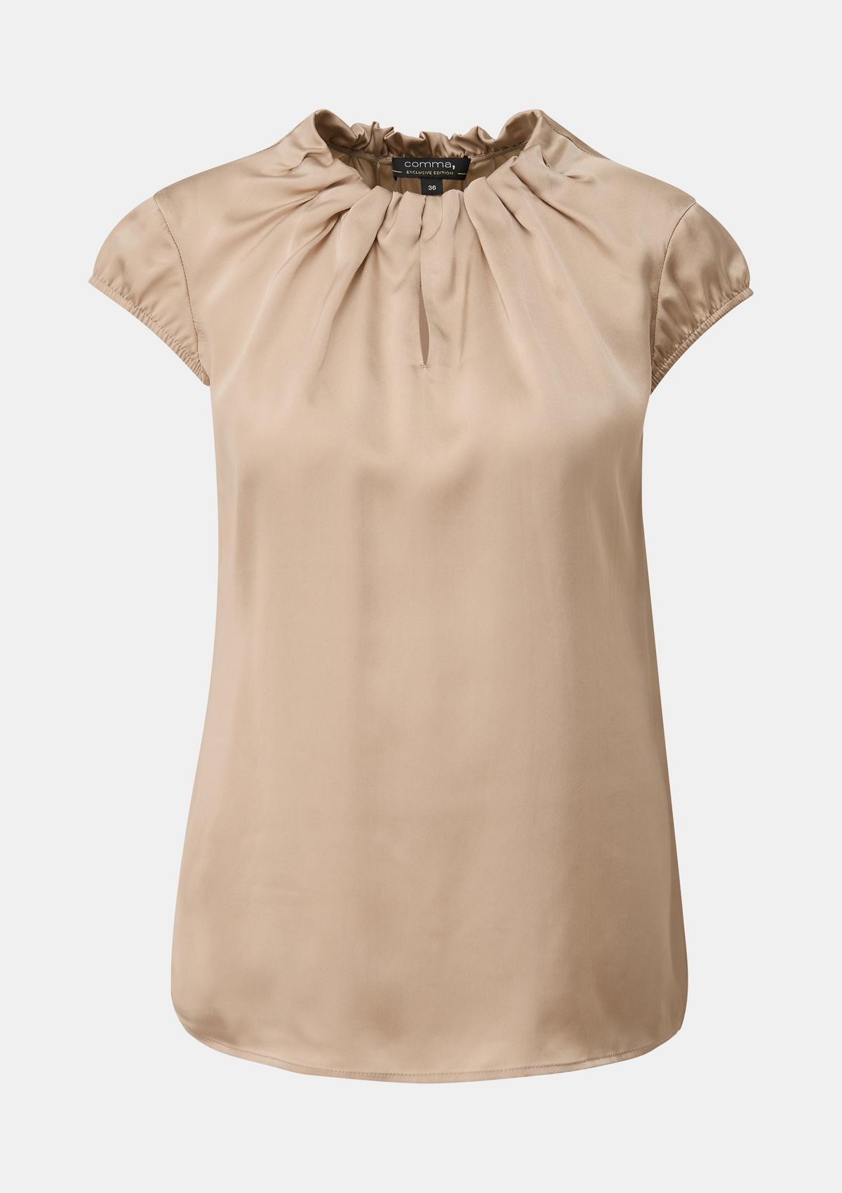 comma Silk blouse with cap sleeves