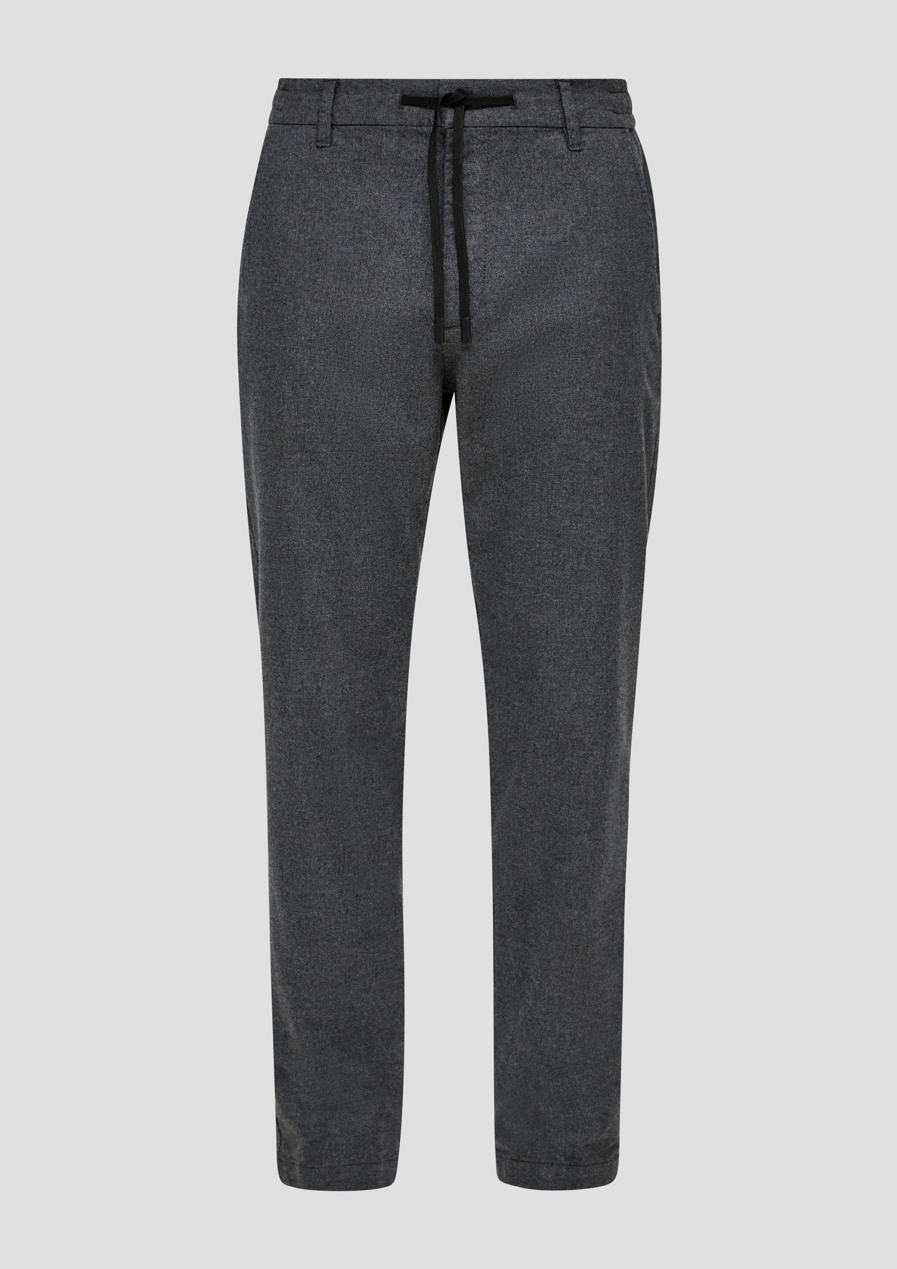 QS - Jogger: Twill-Hose im Regular Fit, Herren, grau