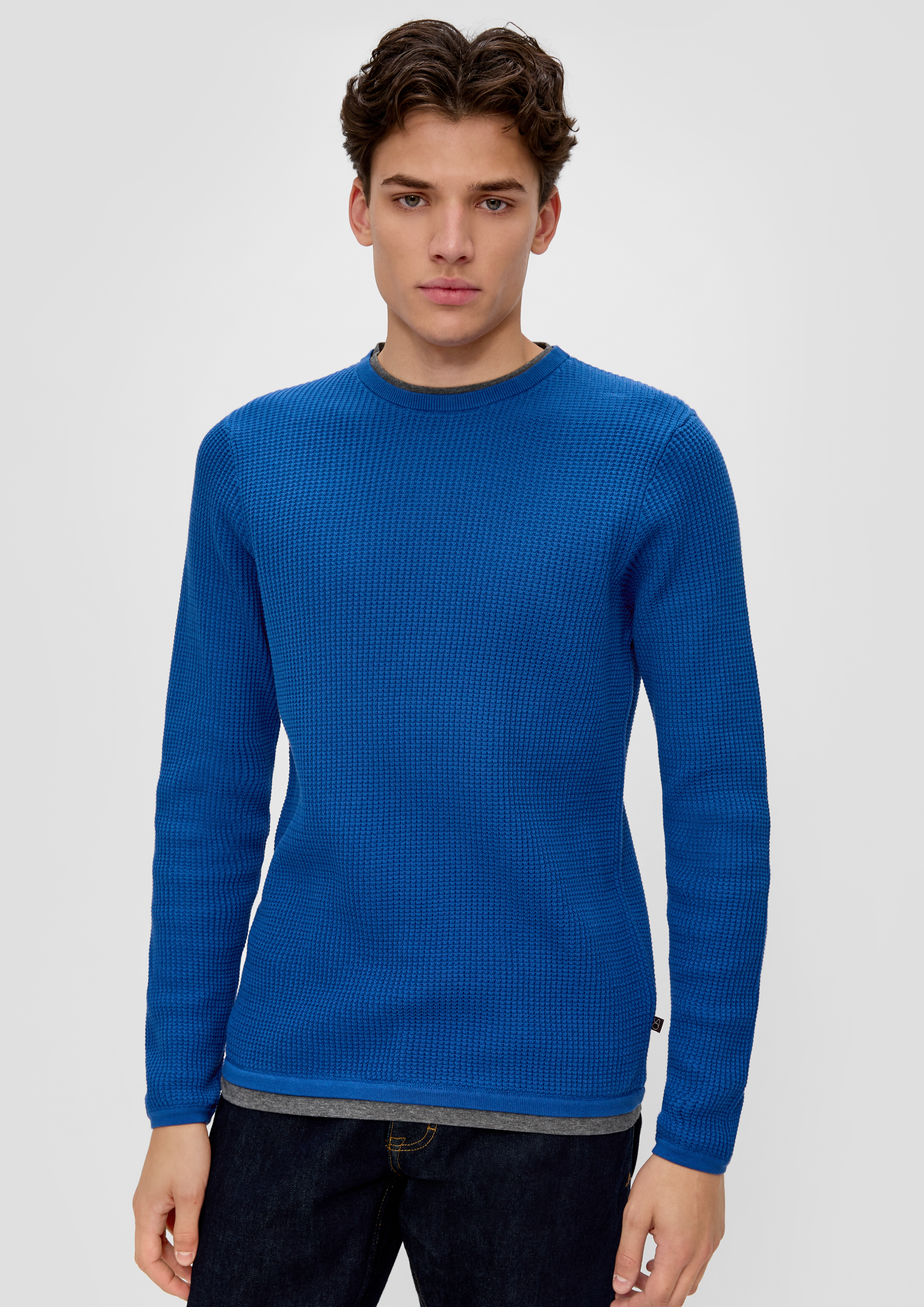 S.Oliver Strickpullover in Layering-Optik