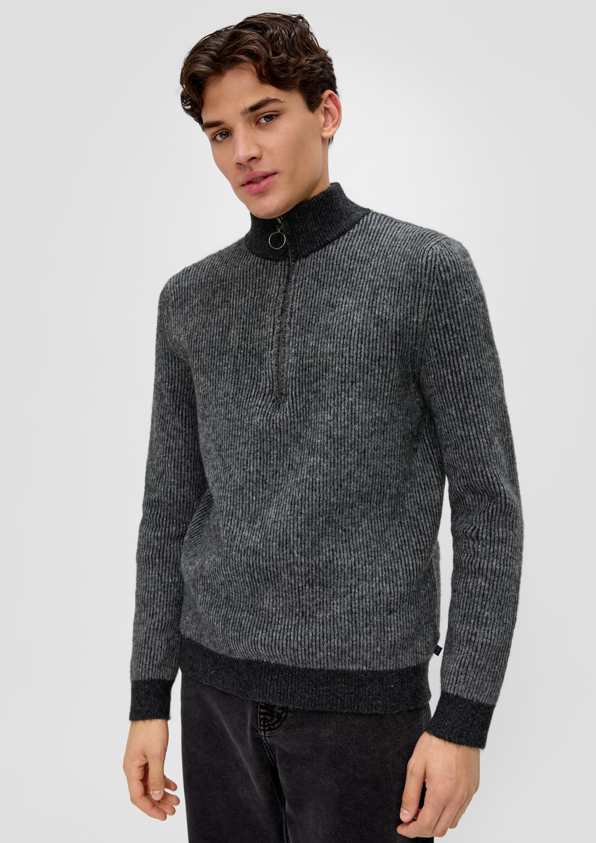 s.Oliver Pleten pulover z rebrasto teksturo