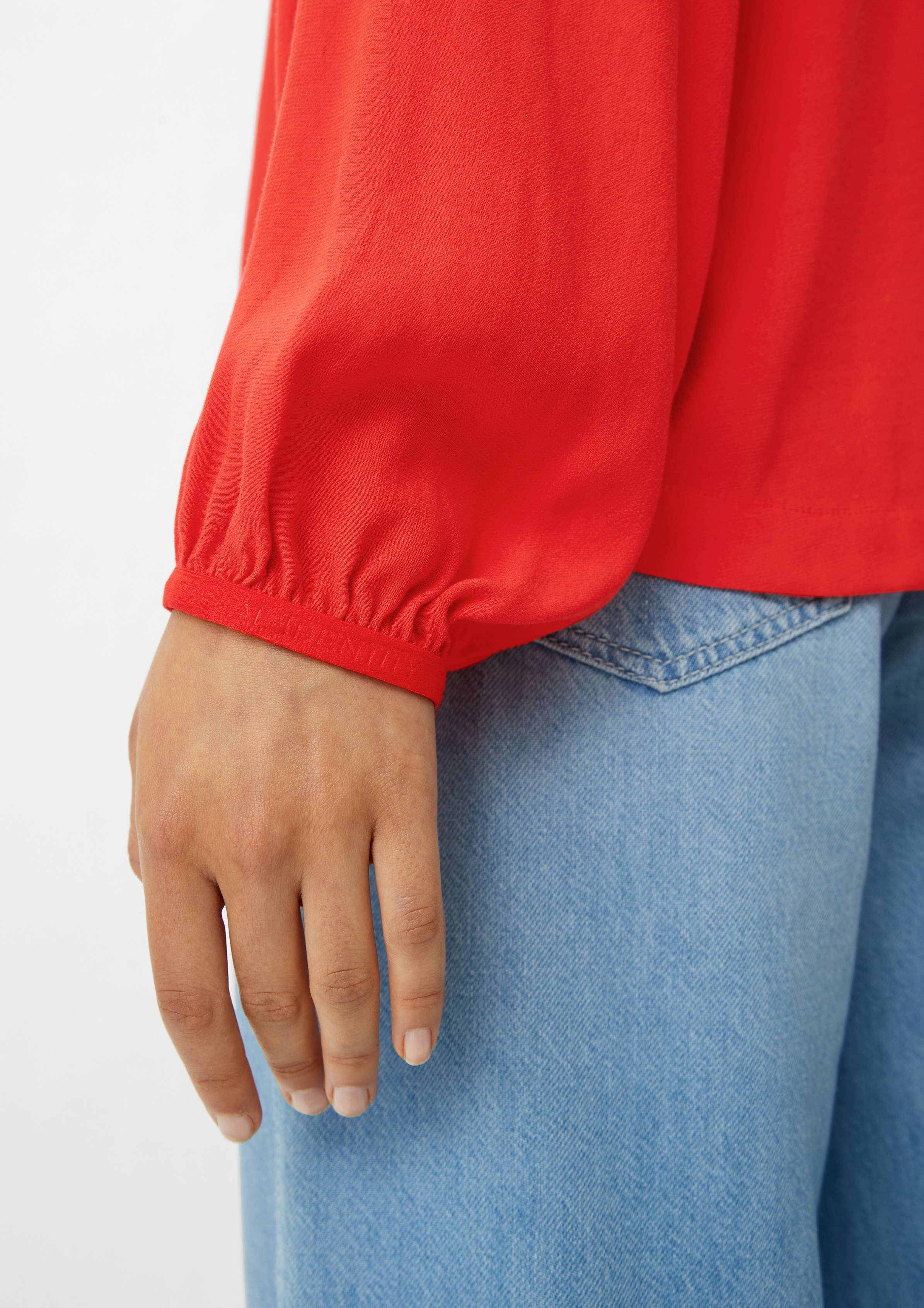 Satinbluse aus Viskose - hellorange | Comma