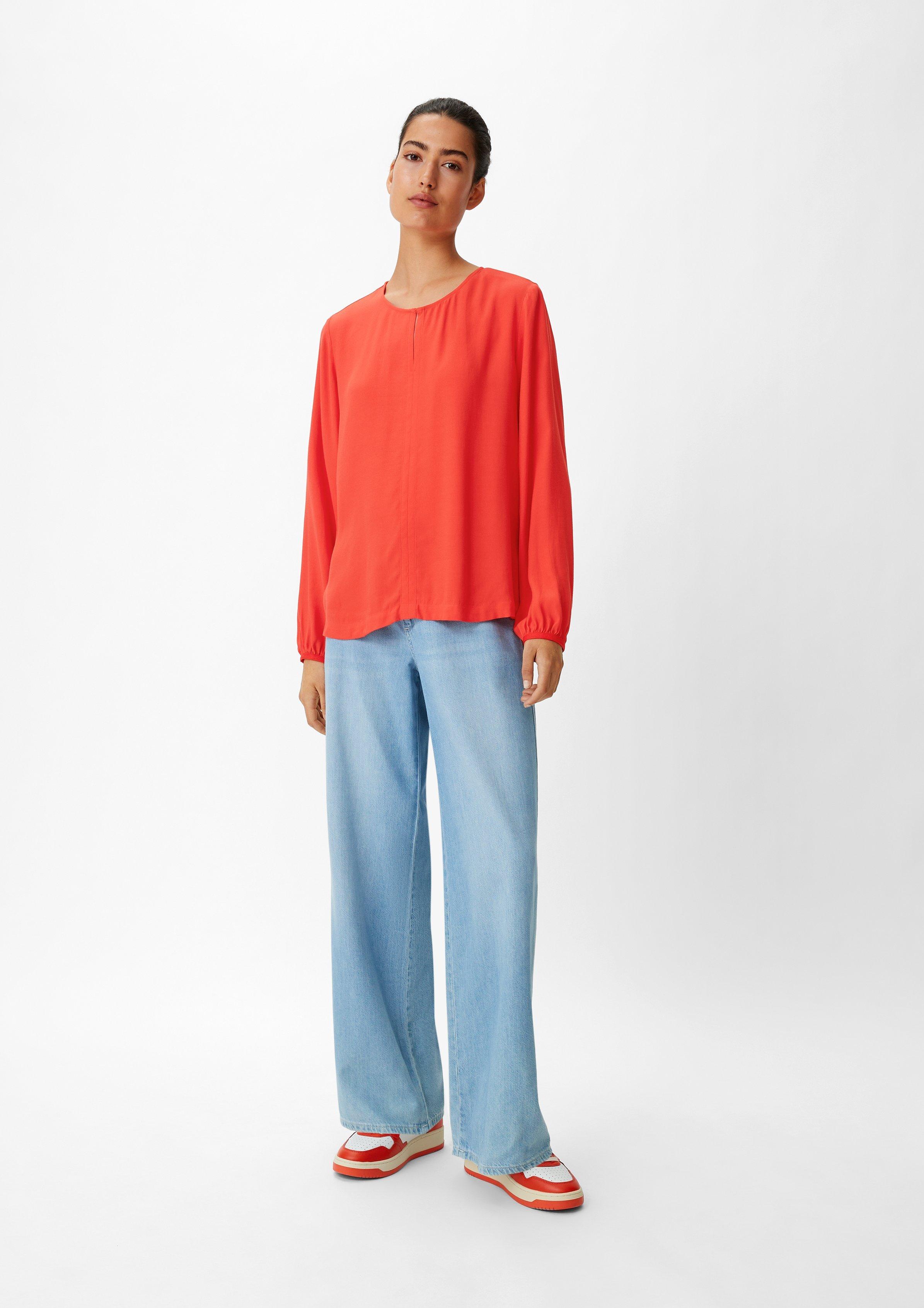 Satinbluse aus Viskose - hellorange | Comma
