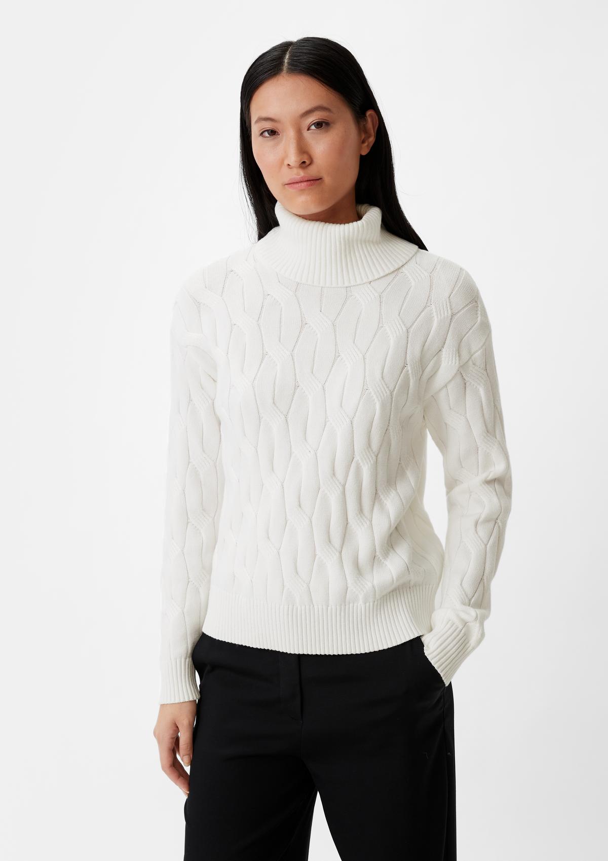 comma Soft jumper with a knit pattern