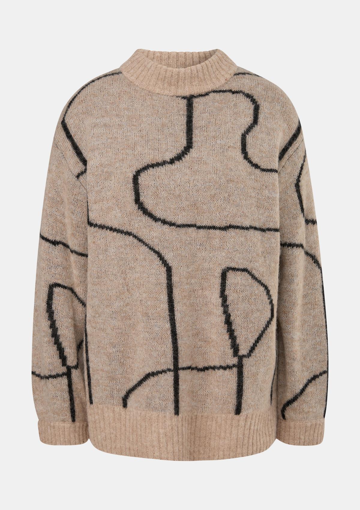 comma Loose-fitting knitted jumper with alpaca wool