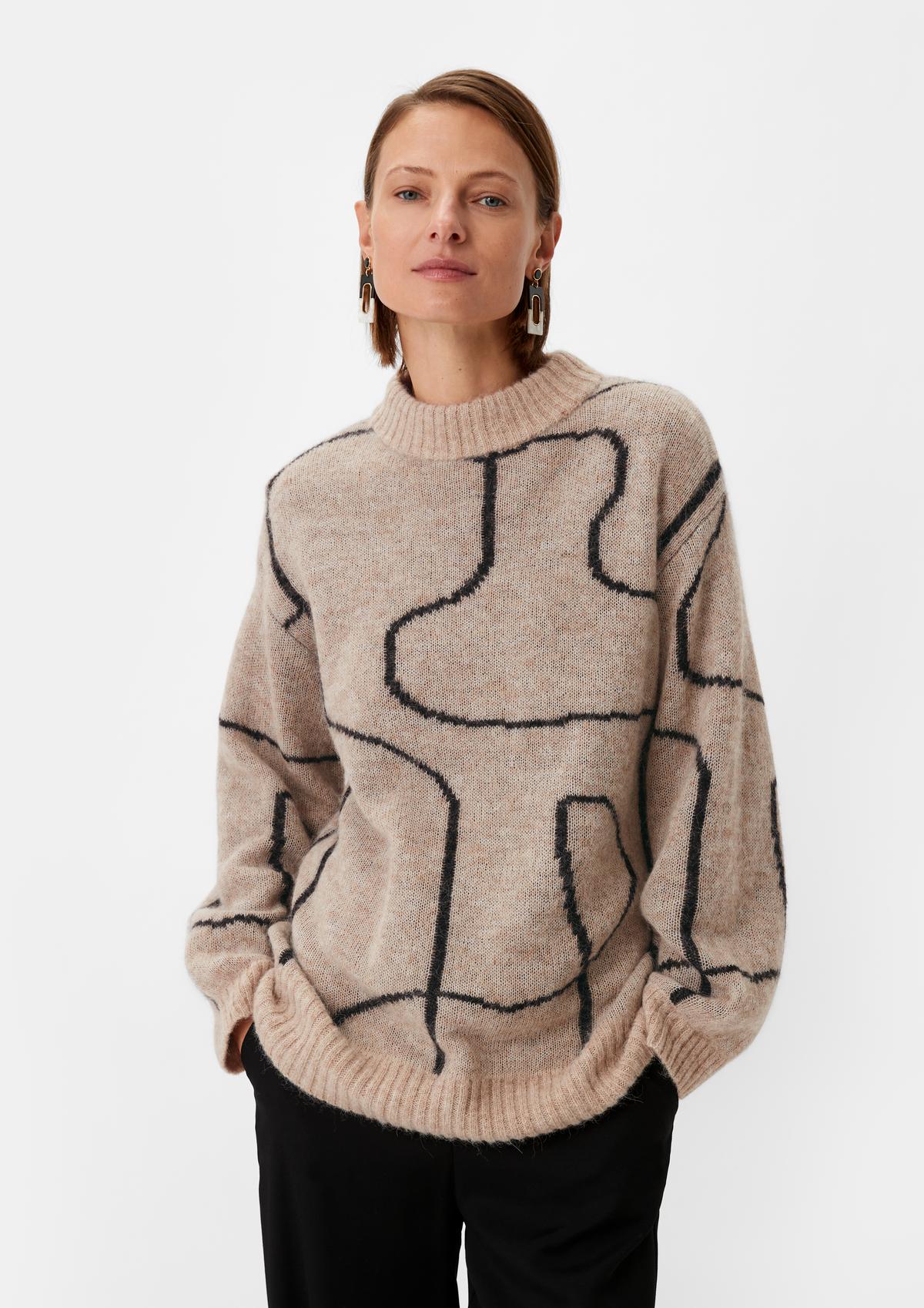 comma Loose-fitting knitted jumper with alpaca wool