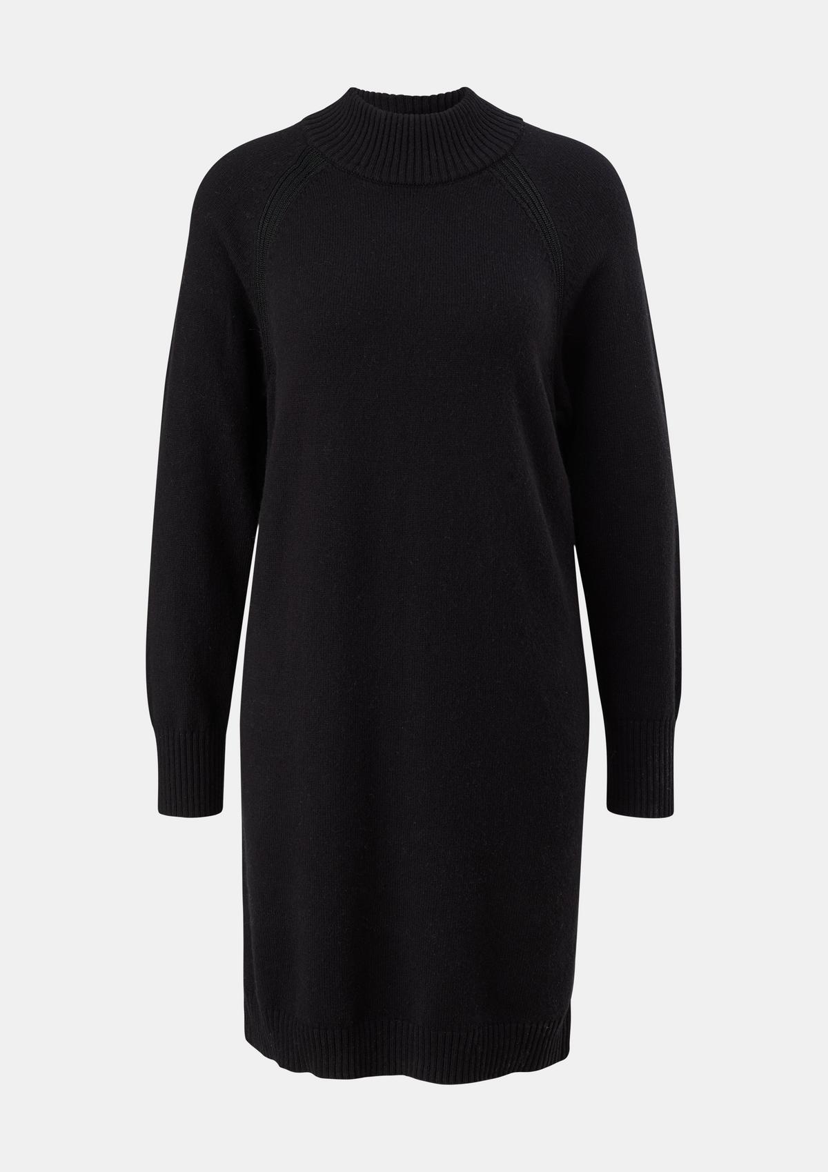 comma Short knitted dress with ribbed trims