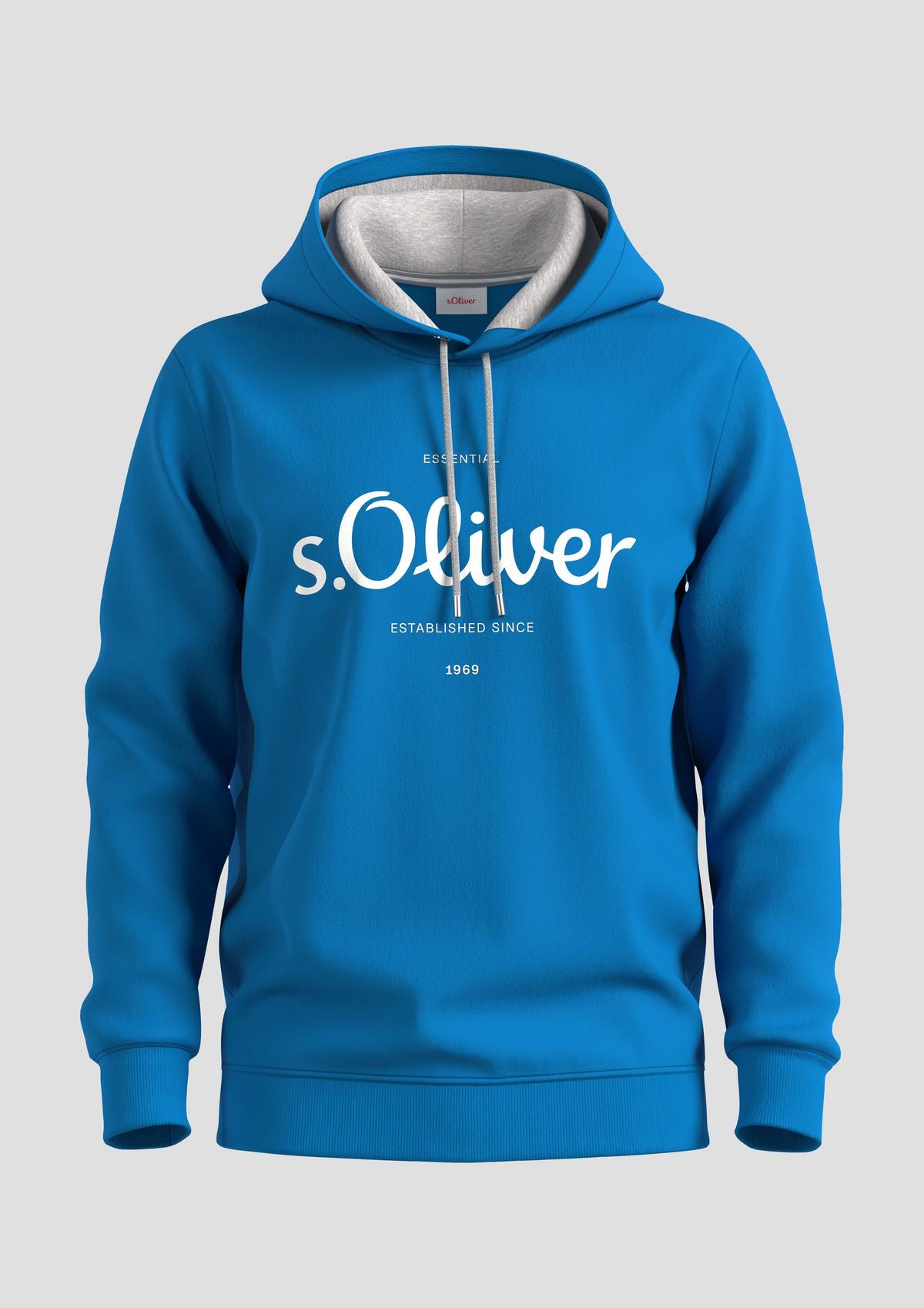 s.Oliver Sweatshirt mit gummiertem Label-Print