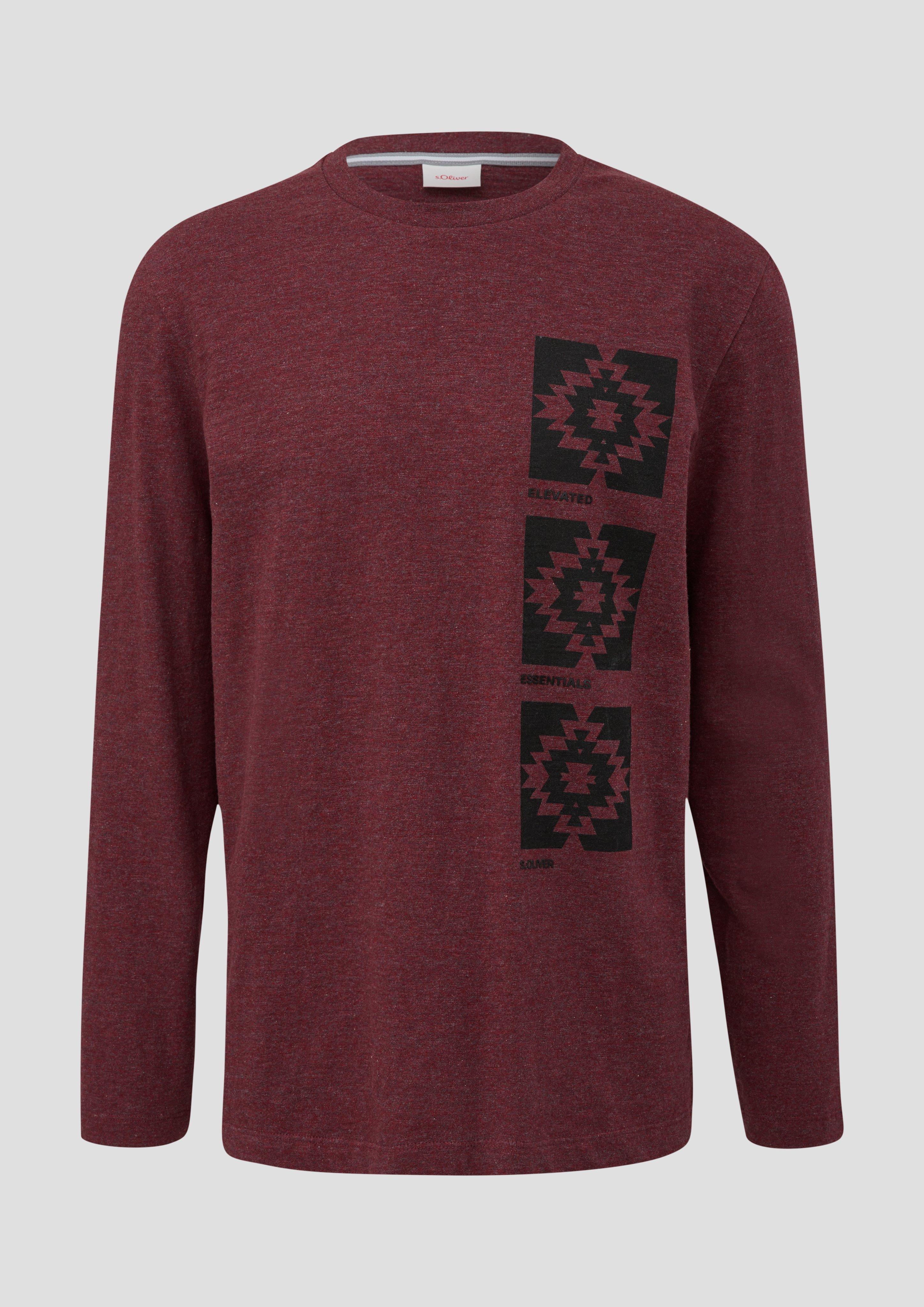 s.Oliver Langarmshirt mit Frontprint