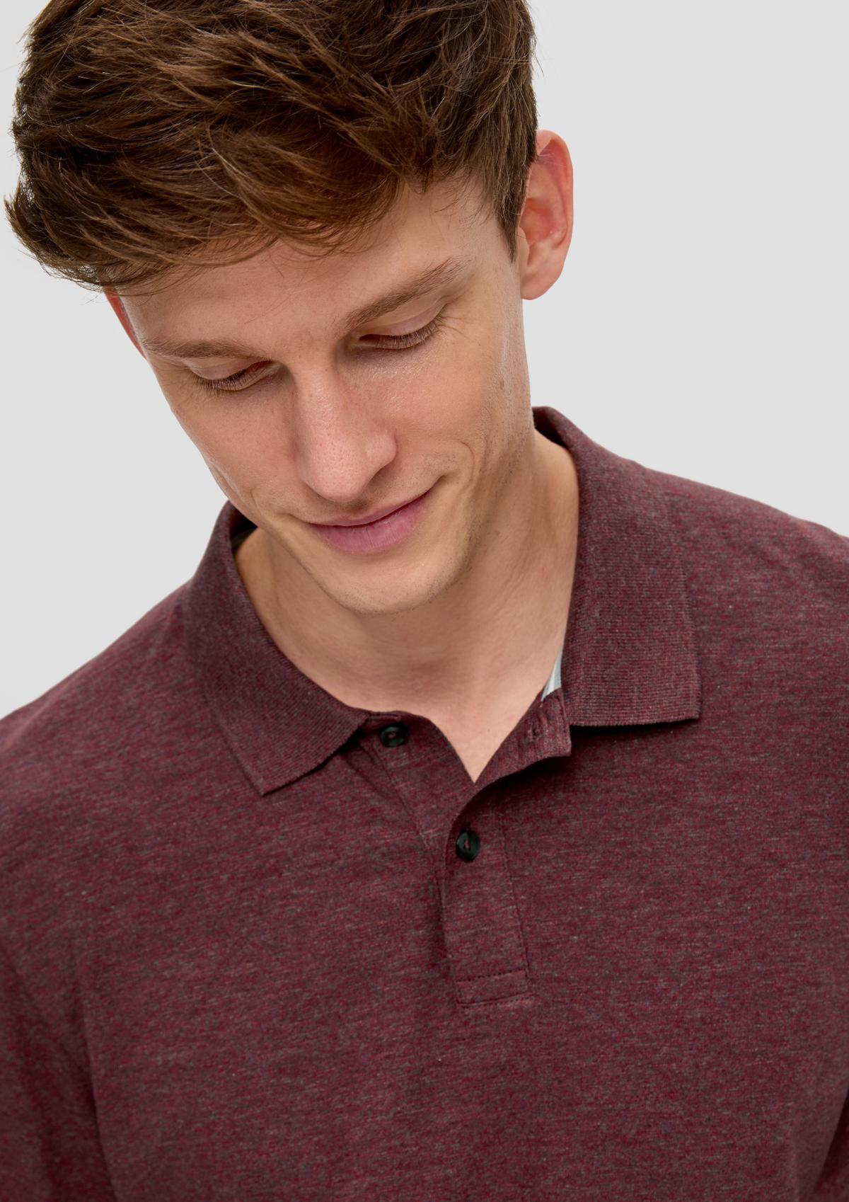 s.Oliver Polo shirt with rubberised print detail
