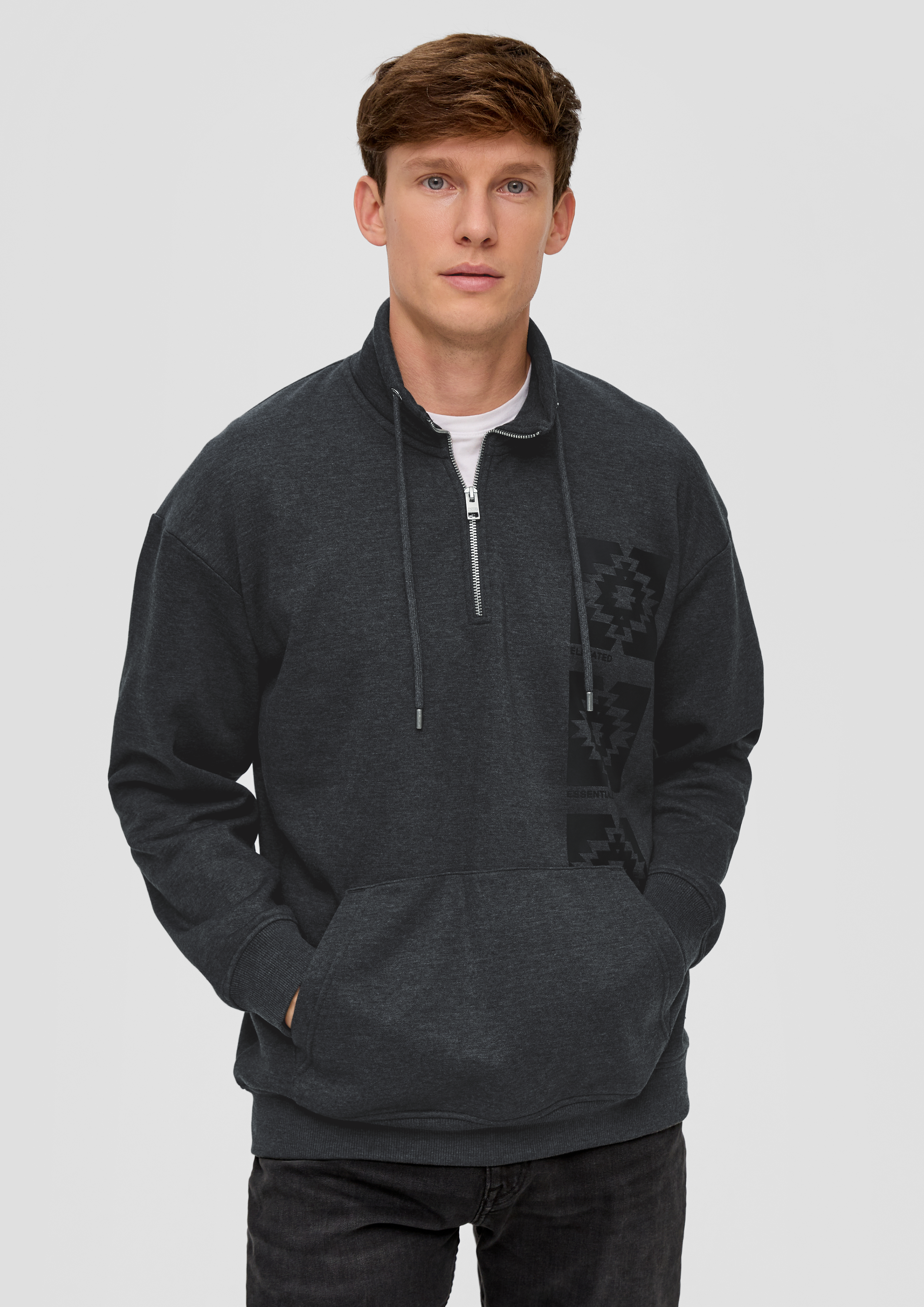 S.Oliver Sweatshirt mit Troyer-Kragen