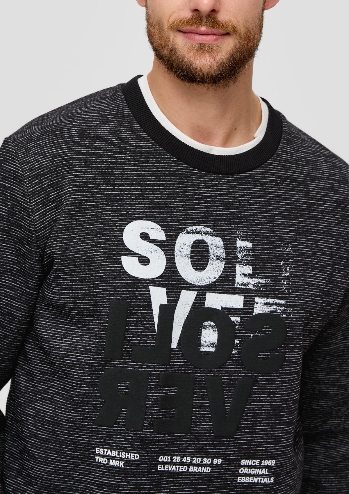 s.Oliver Sweatshirt with rubberised printed lettering