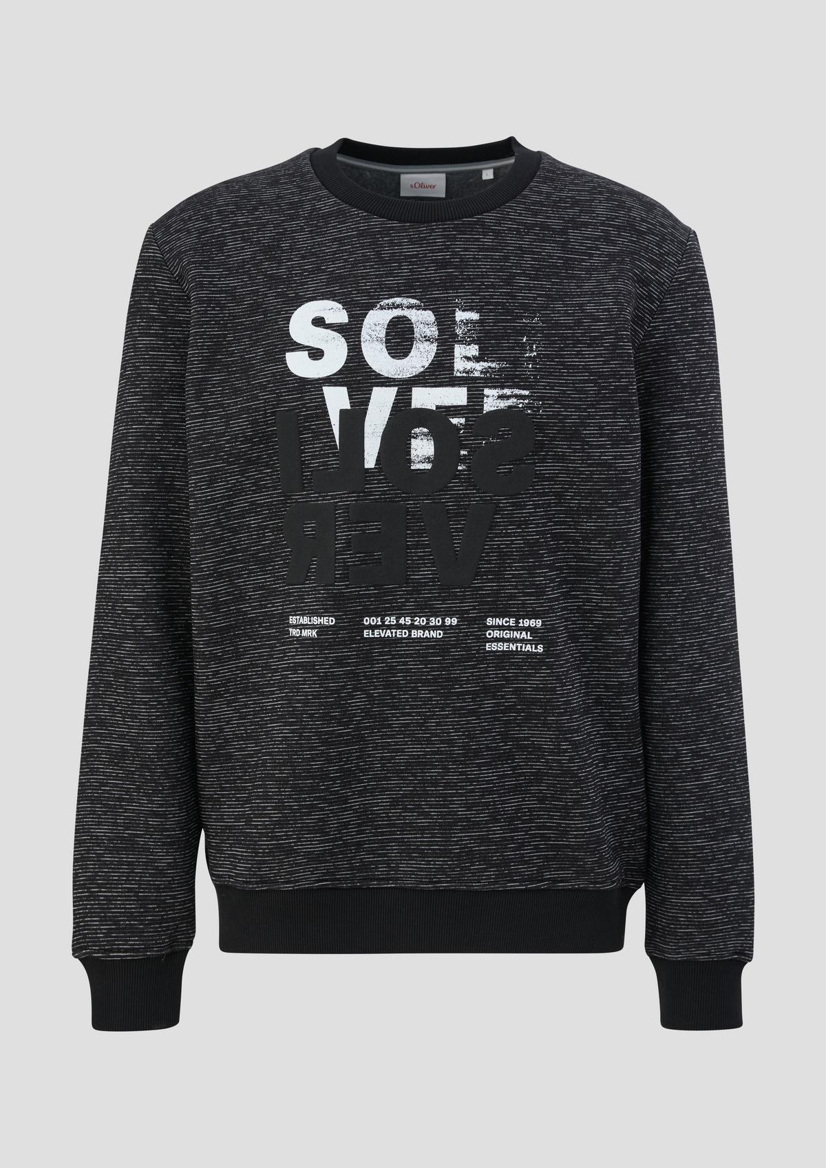 s.Oliver Sweatshirt with rubberised printed lettering