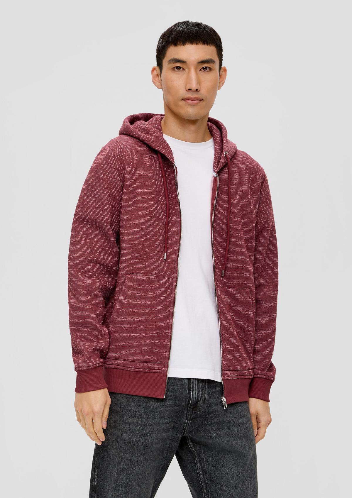 s.Oliver Soft sweatshirt jacket in a cotton blend