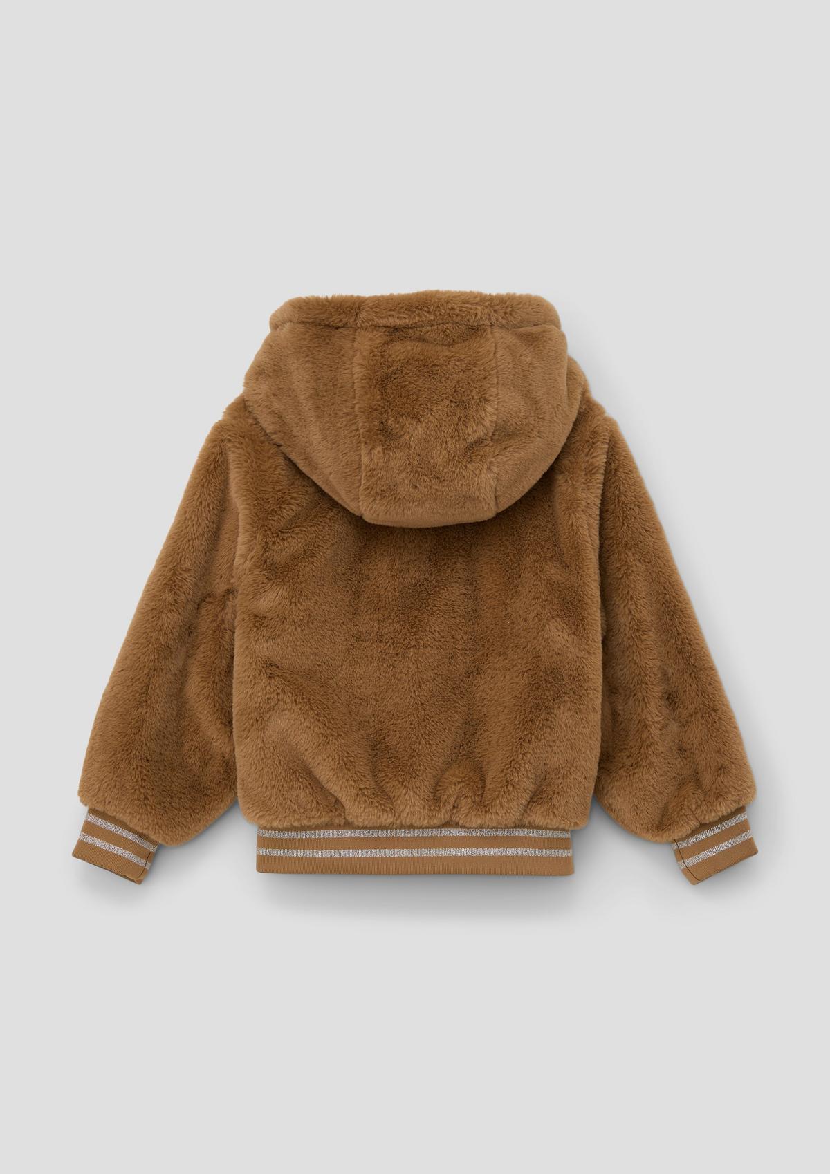 Teddy jacket with a hood - sandstone | s.Oliver