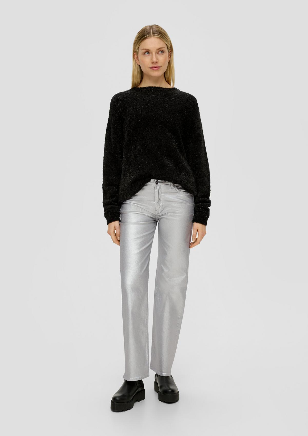 s.Oliver Jeans hlače Karolin/kroj Regular Fit/Mid Rise/ravne hlačnice/kovinski videz