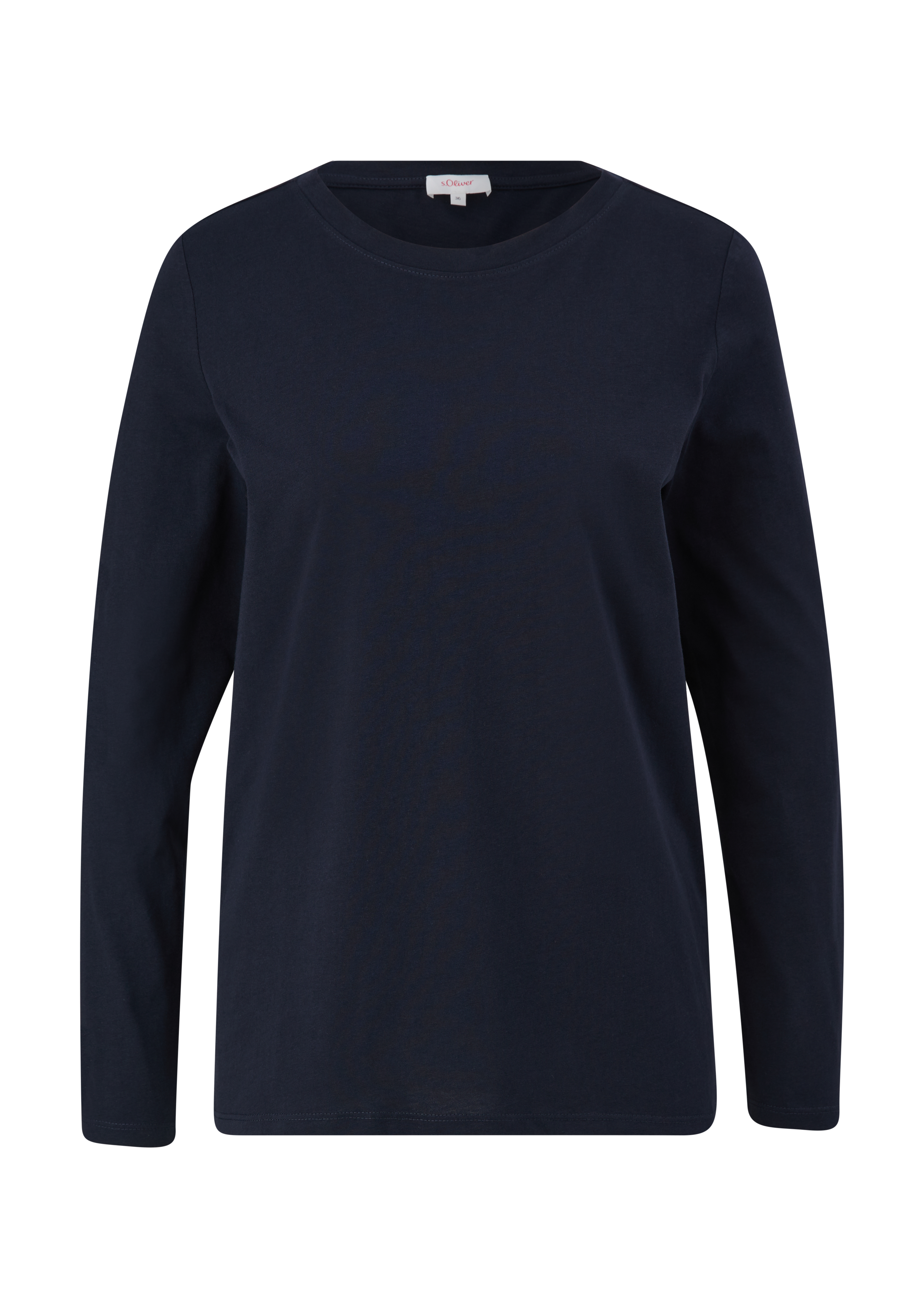 s.Oliver - Langarmshirt aus reiner Baumwolle, Damen, blau