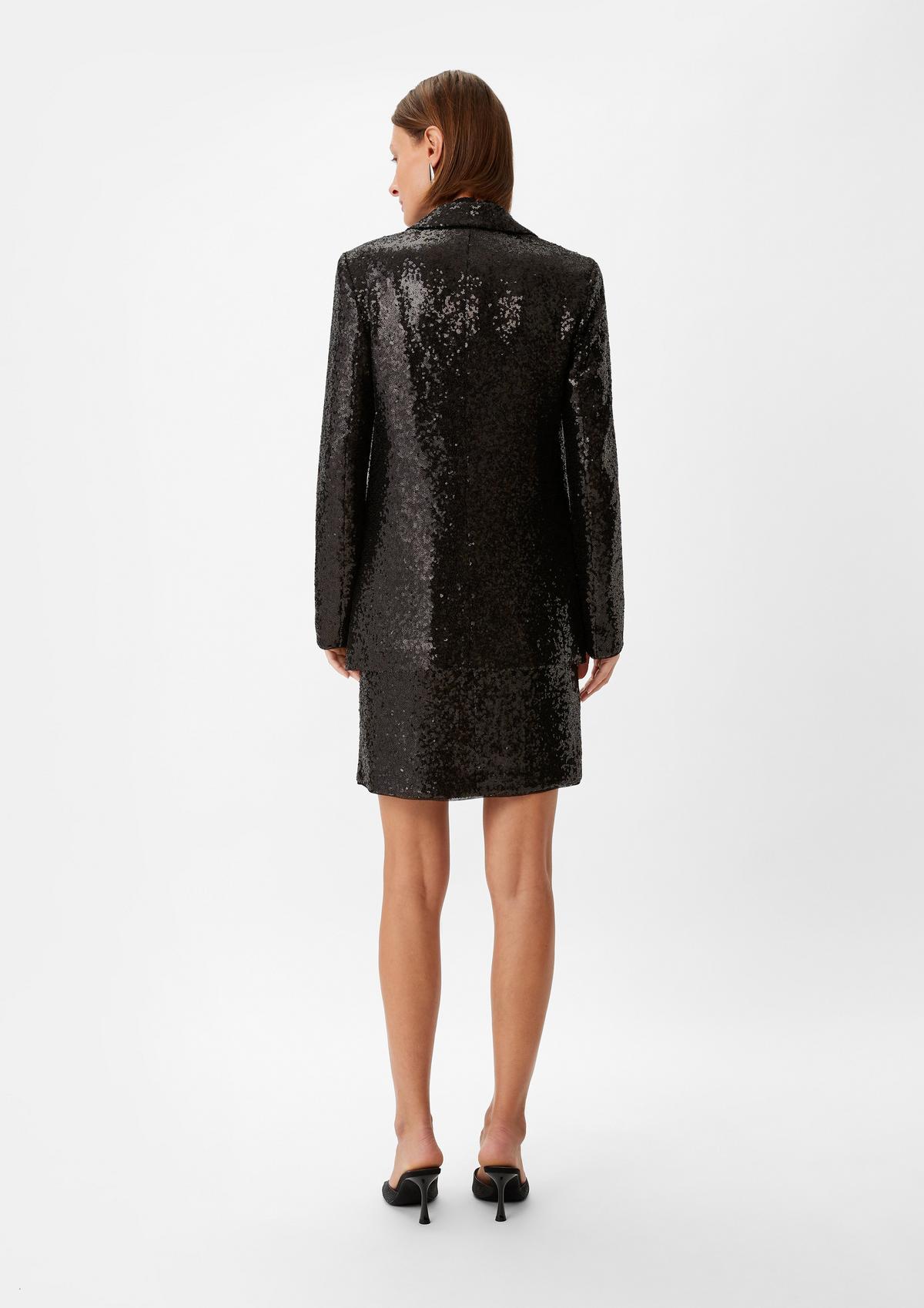 comma Long blazer with sequins