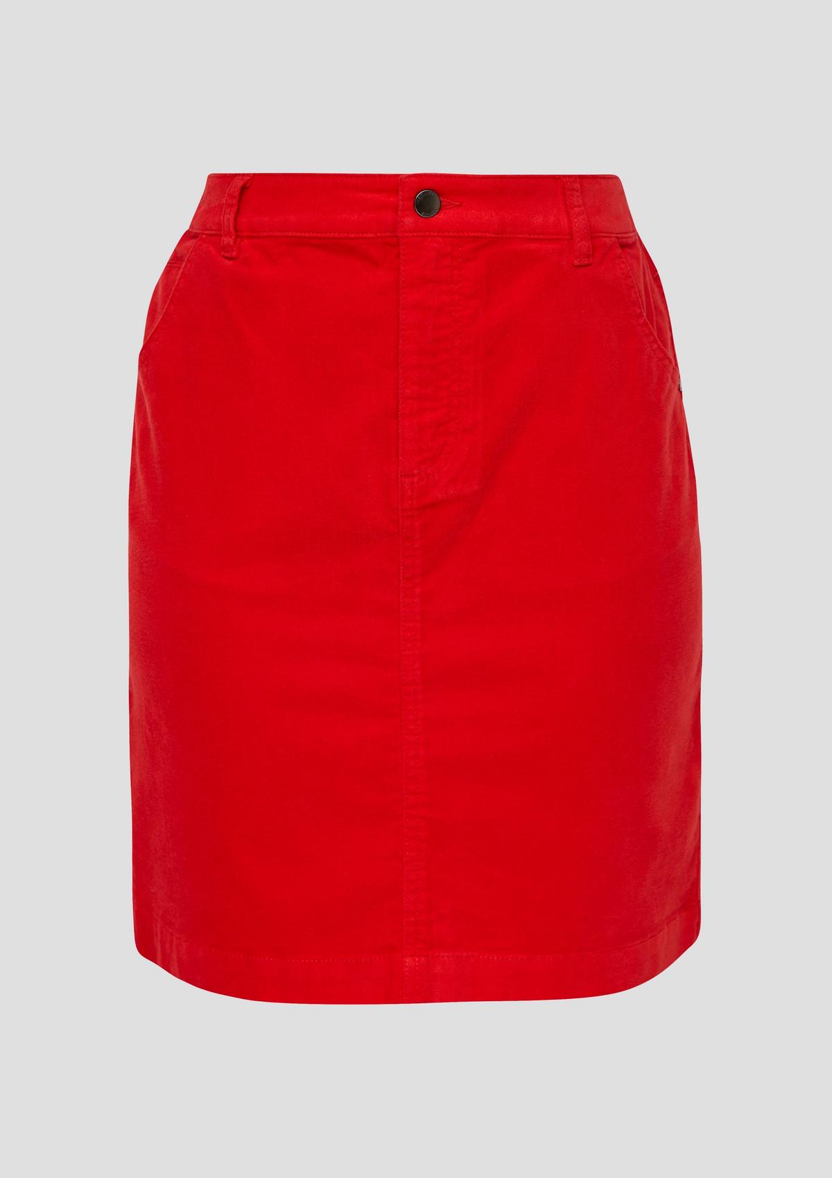 s.Oliver Short velvet skirt