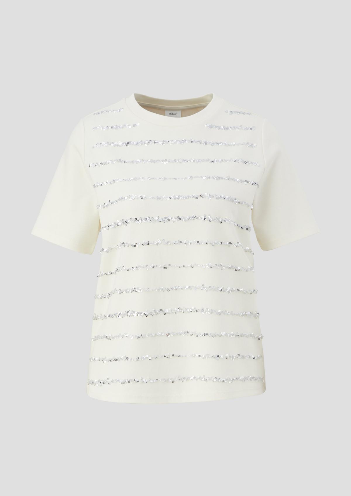 s.Oliver T-shirt en coton à paillettes